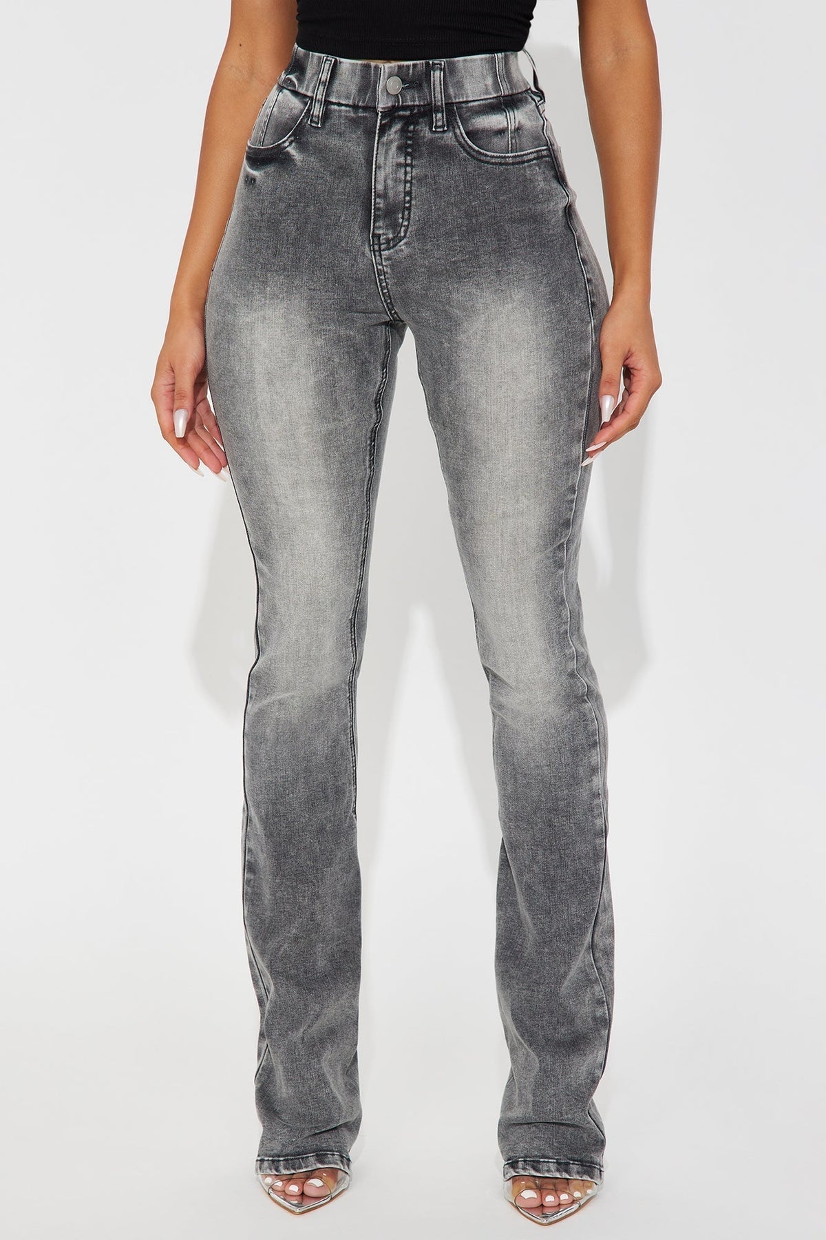 Tall She Stands Out Tummy Control Bootcut Jeans - Grey
