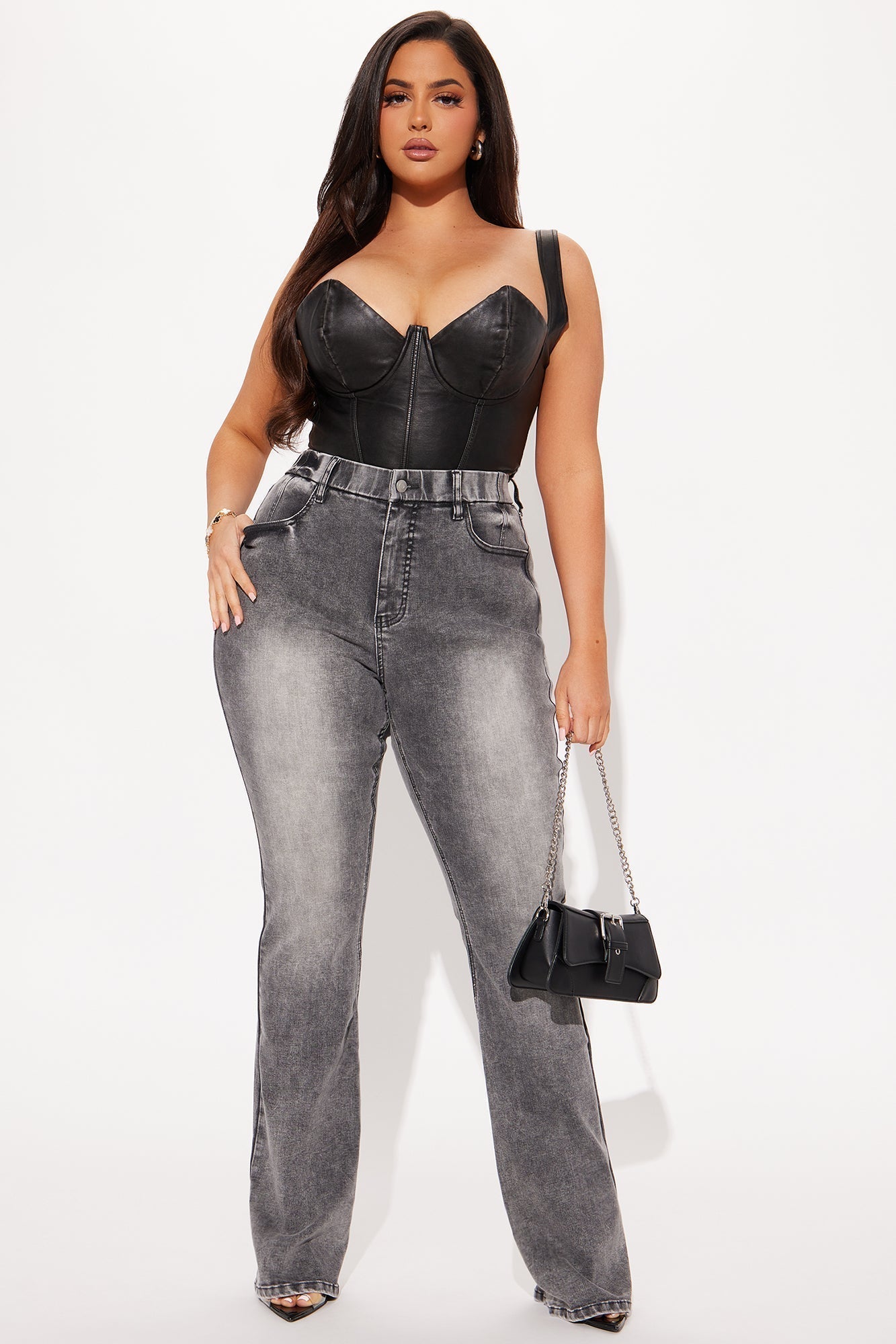 Tall She Stands Out Tummy Control Bootcut Jeans - Grey