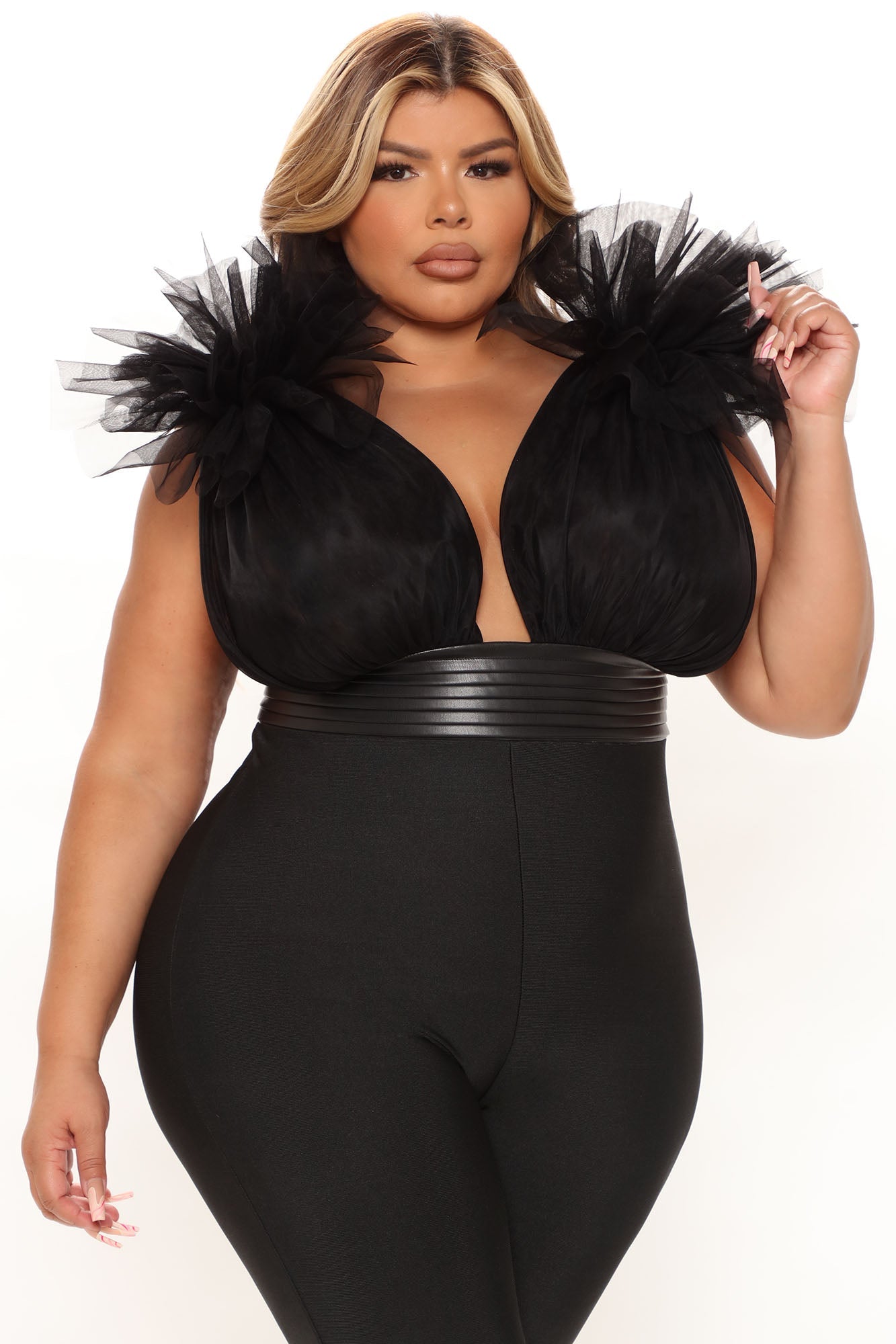 Editorial Bandage Jumpsuit - Black