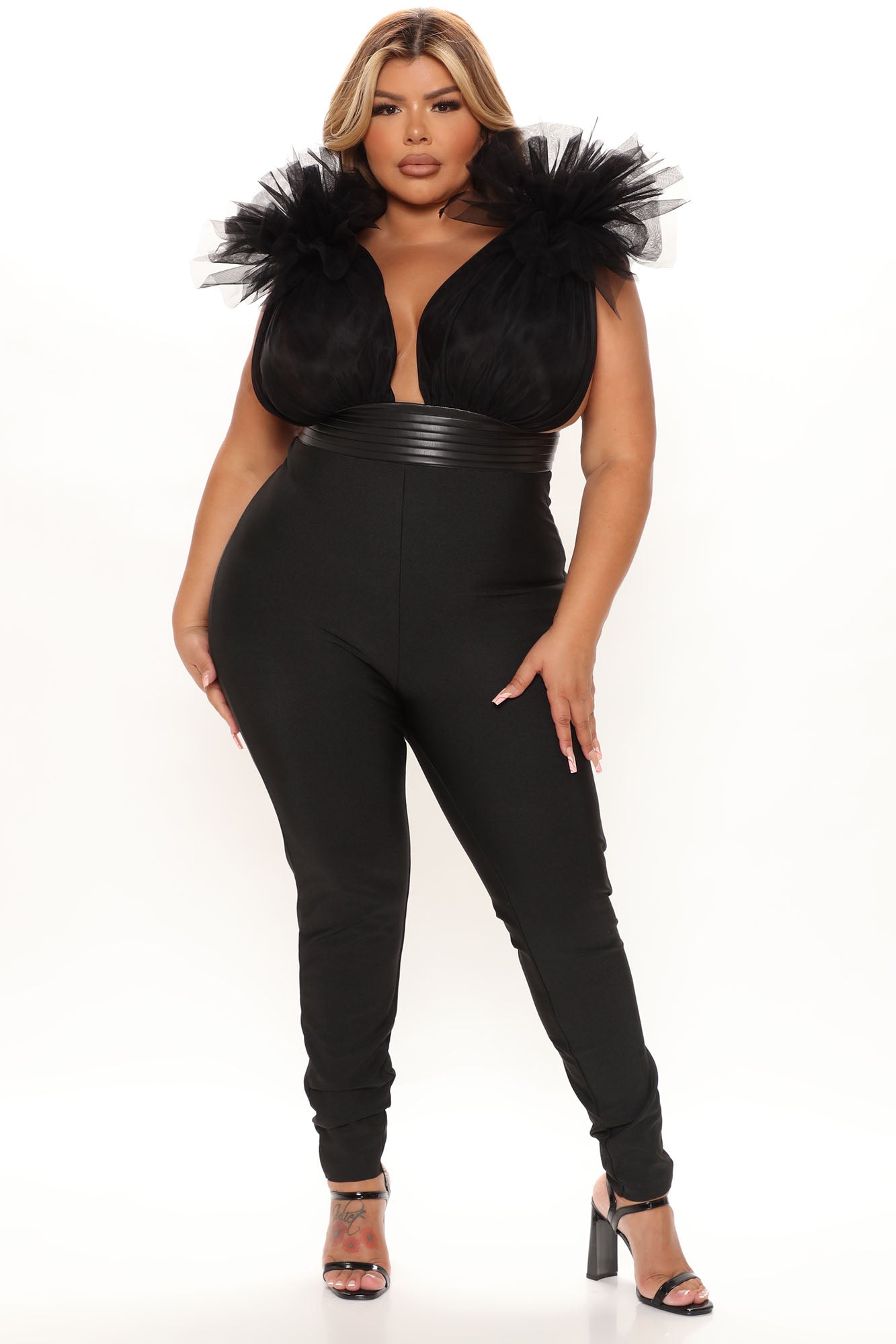 Editorial Bandage Jumpsuit - Black