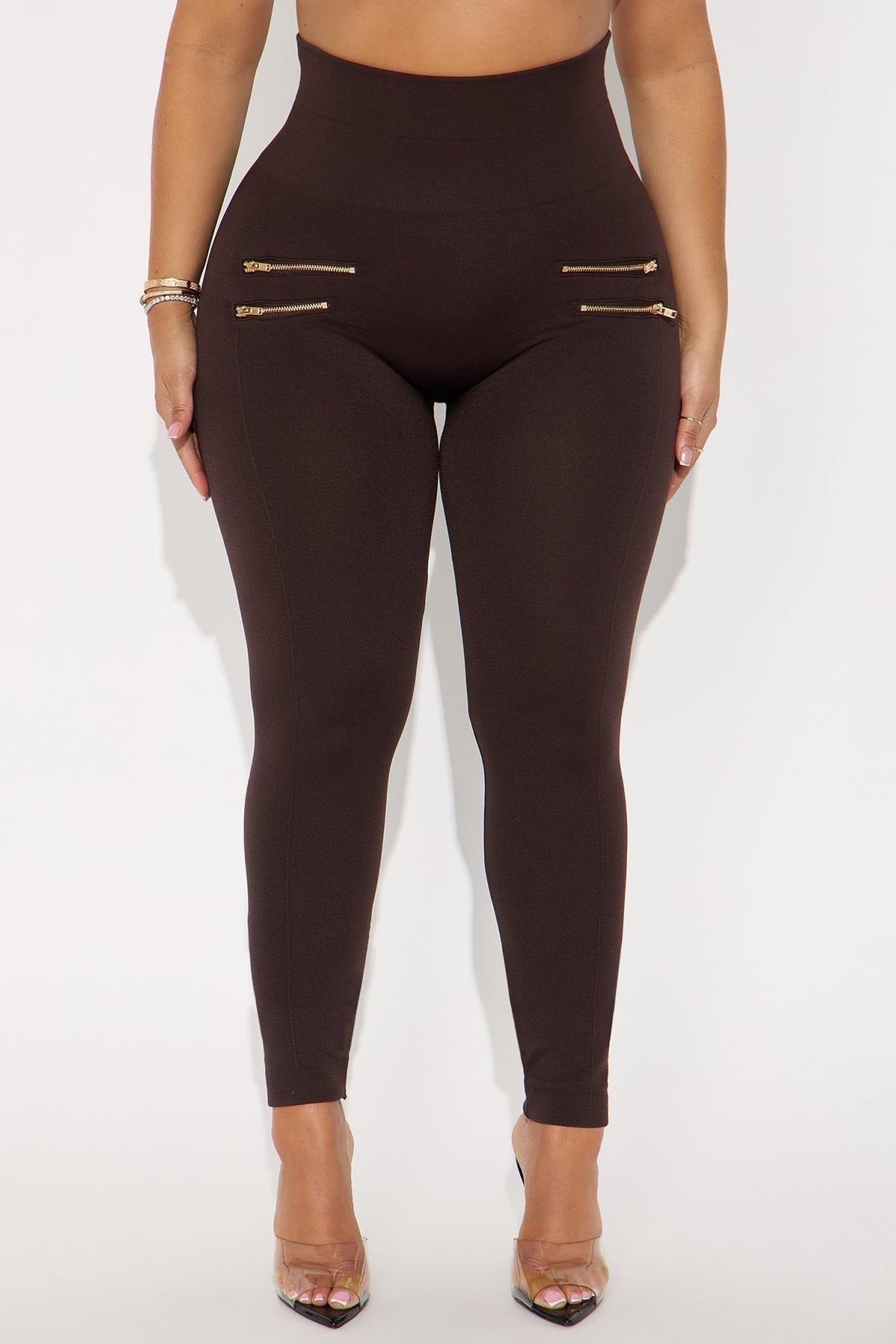 Kiss And Make Up Seamless Leggings - Chocolate