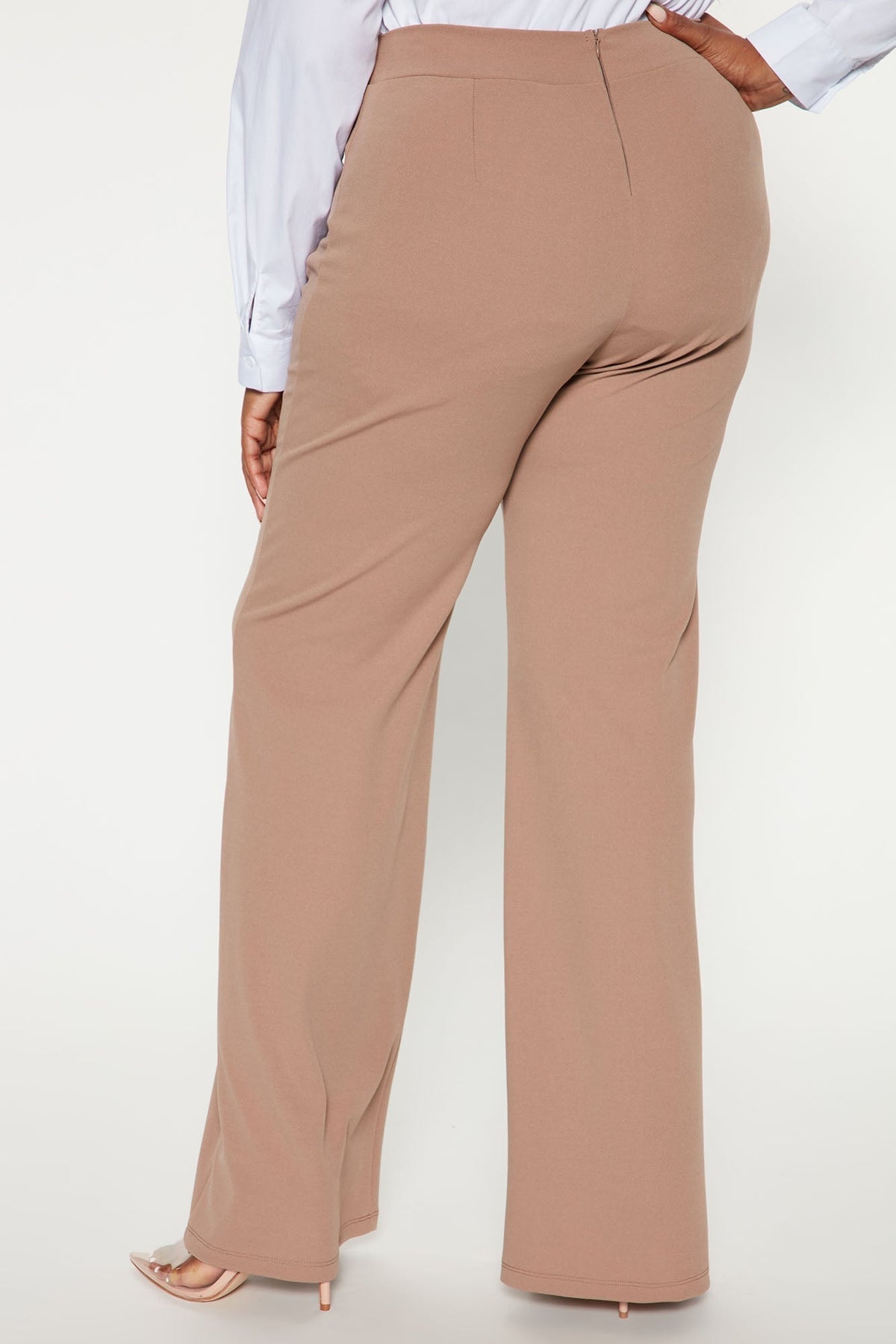 Tall Victoria High Waisted Dress Pants - Taupe