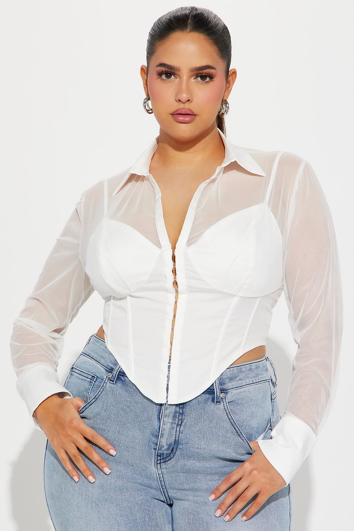 Business As Usual Corset Top - White
