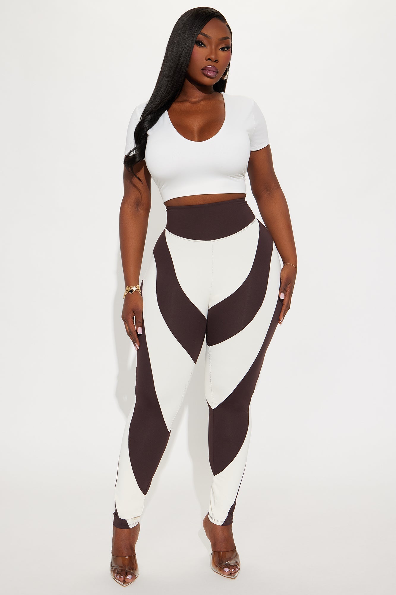 Asking For More Legging - Chocolate/Combo