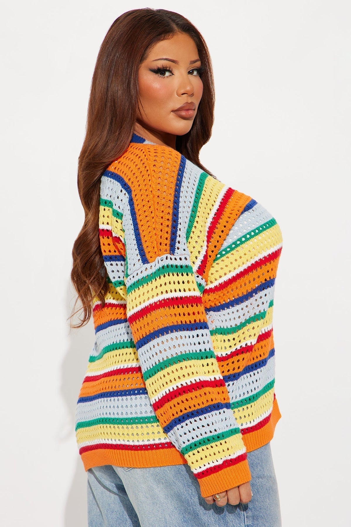 Standing Out Crochet Cardigan - Multi Color