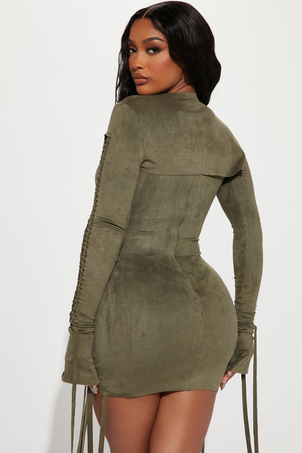Yovanna Mini Dress Set - Olive