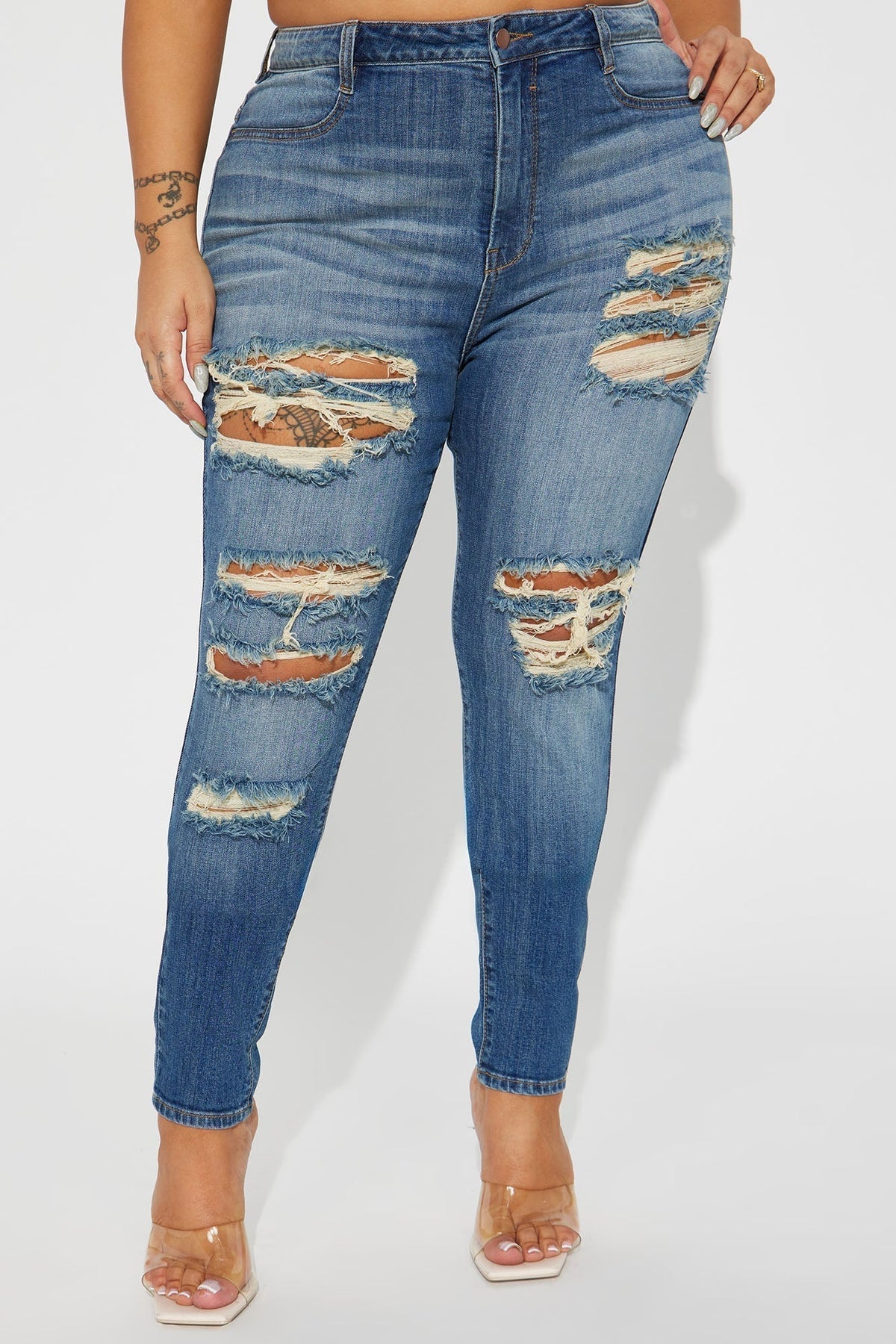 Tough It Up Stretch Skinny Jeans - Dark Wash