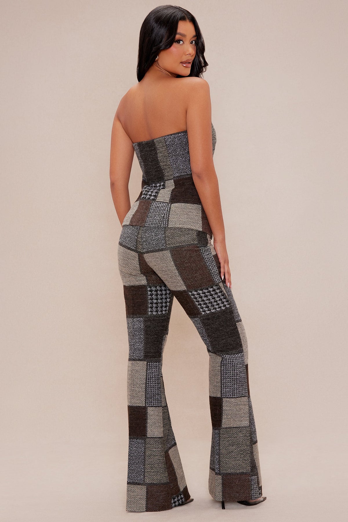 Harriet Patched Top - Brown/combo