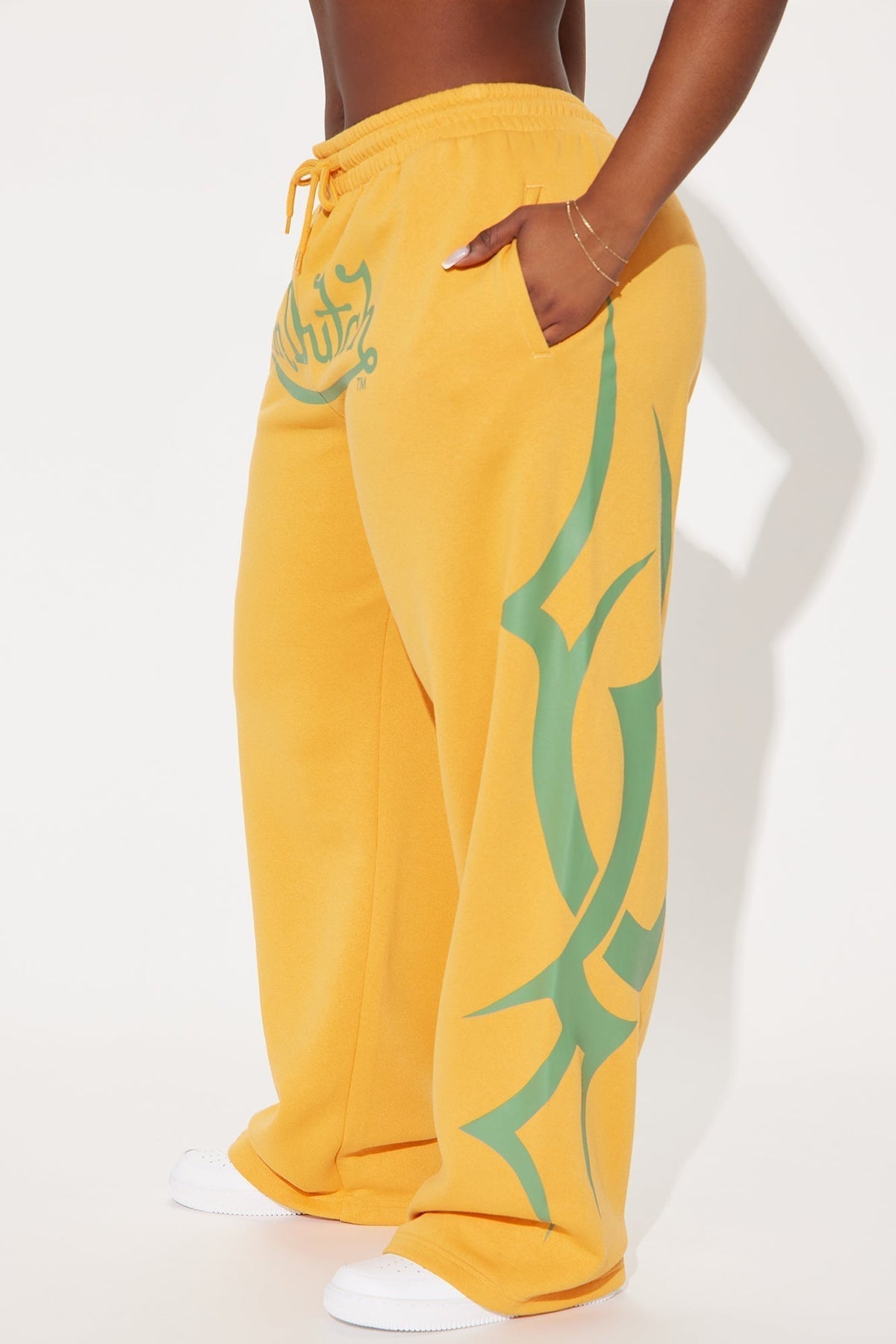 Von Dutch Trendy Wide Leg Pant - Orange/combo