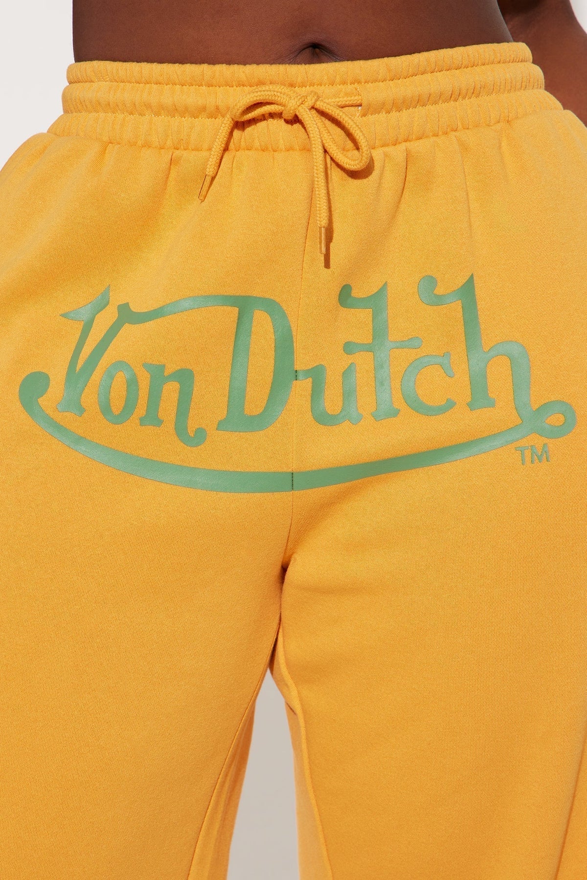 Von Dutch Trendy Wide Leg Pant - Orange/combo