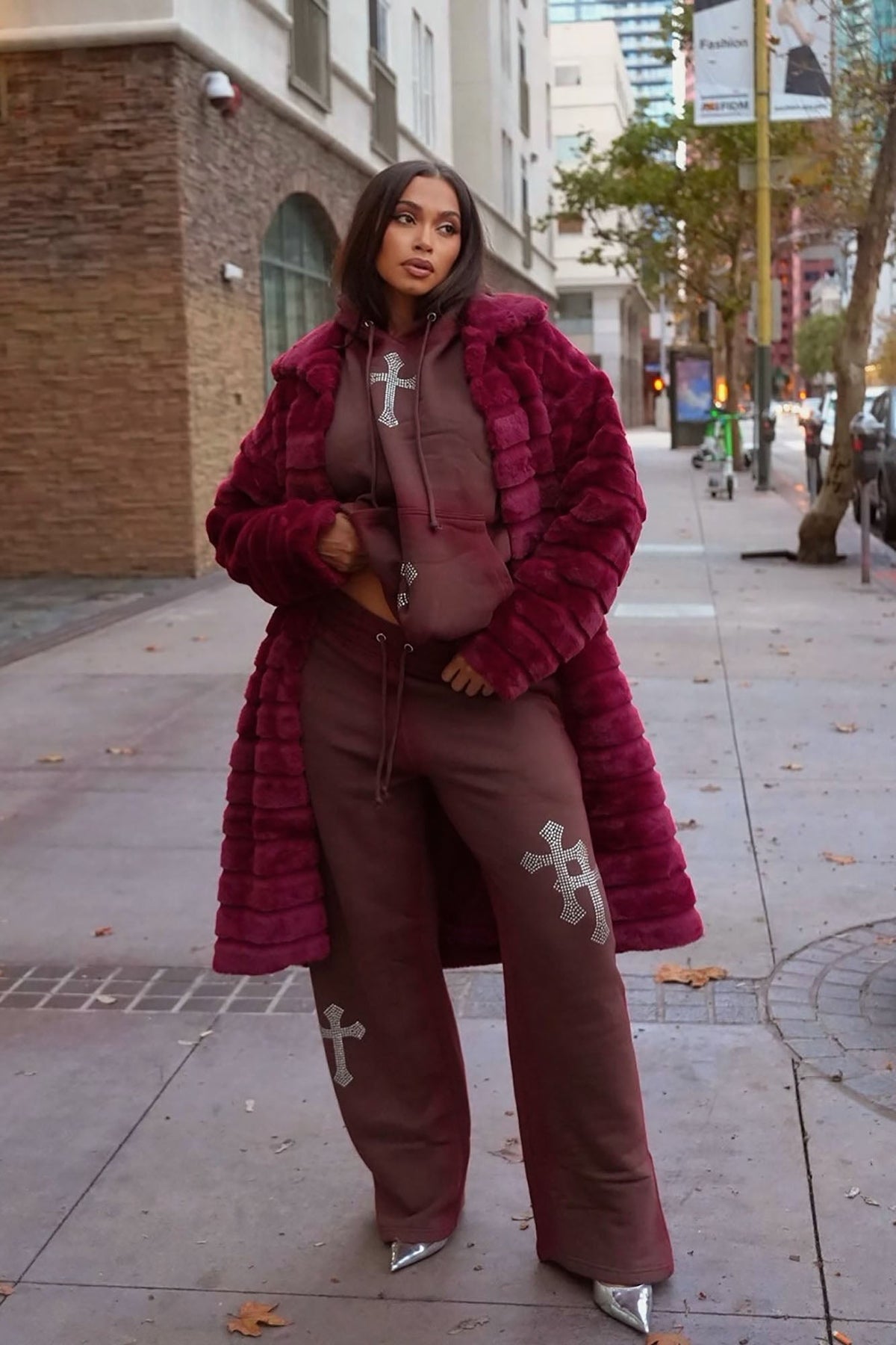 Every Day's A Good Day Washed Wide Leg Pant - Brown/combo