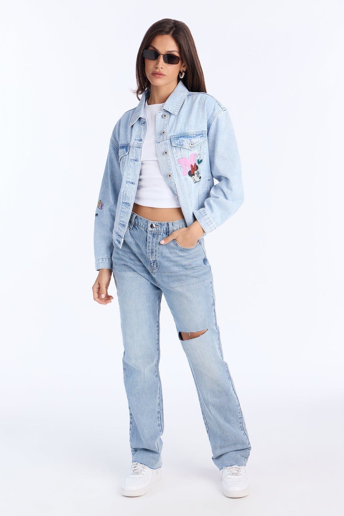 Catching Your Eye Stretch Straight Leg Jeans - Light Wash