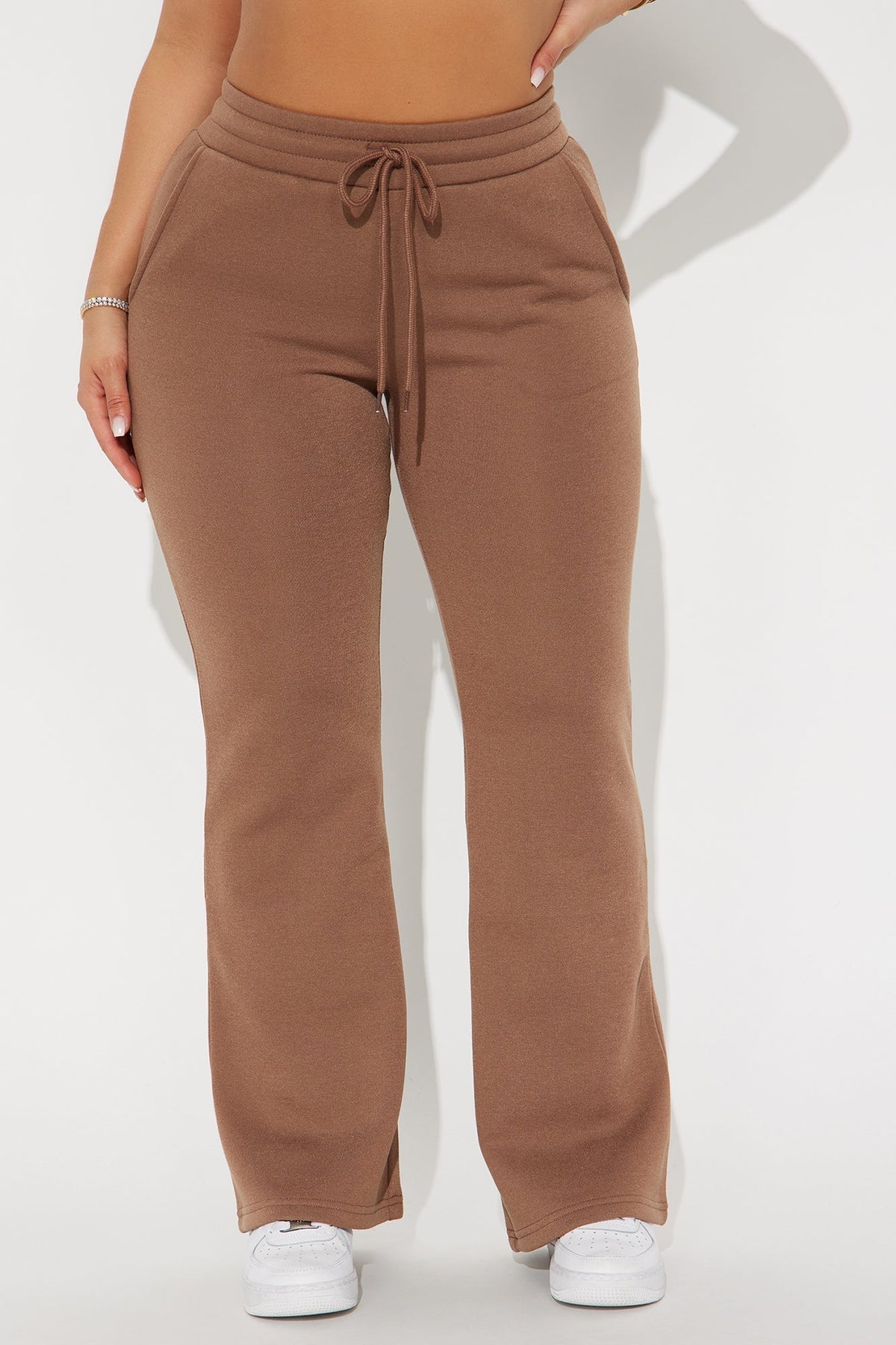 Candice Petite Lounge Flare Pant - Brown