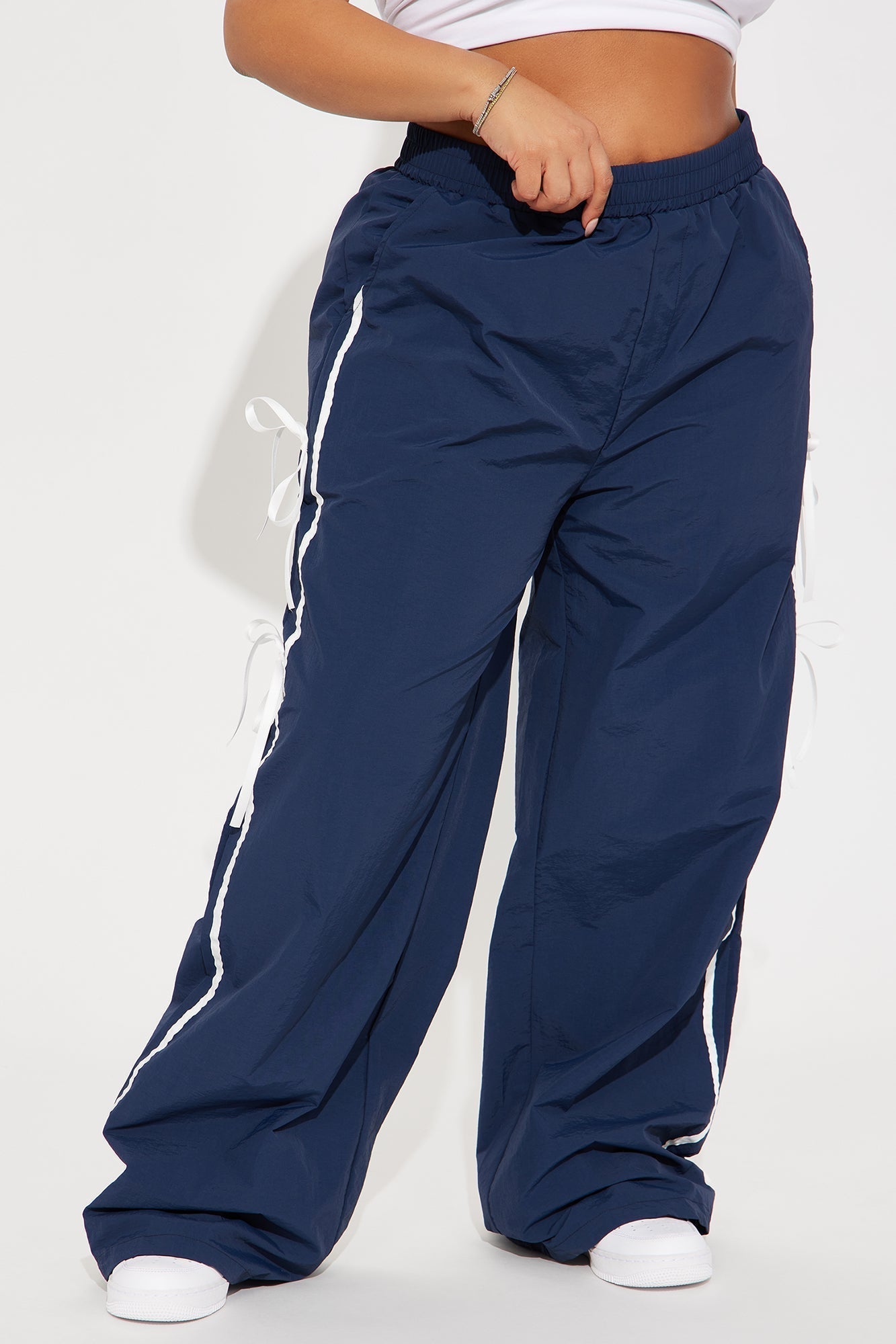 Cindy Windbreaker Track Pant - Navy