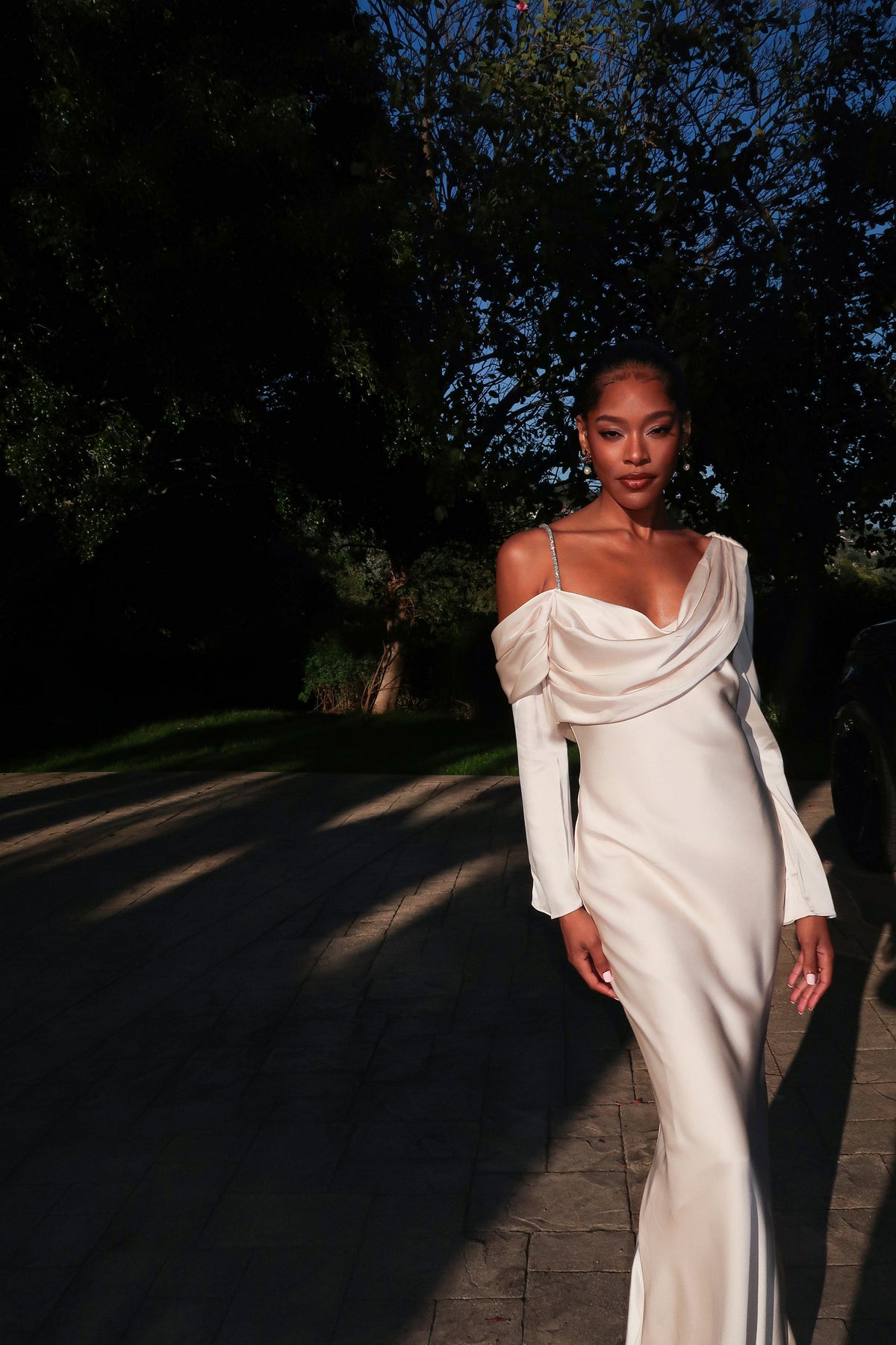 Champagne One And Only Satin Dress
