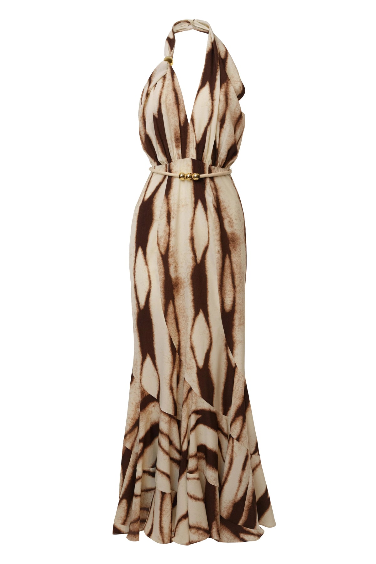 Ivory Desert Glow Flared Maxi Dress