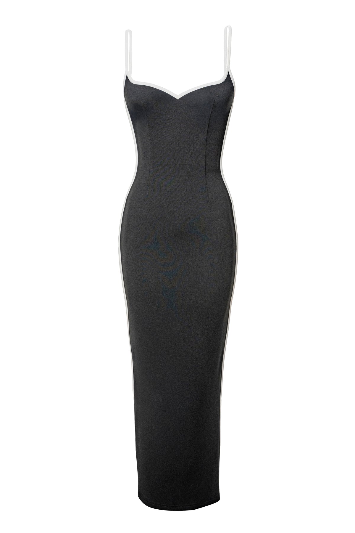 Black Jordin Contrast Midi Dress