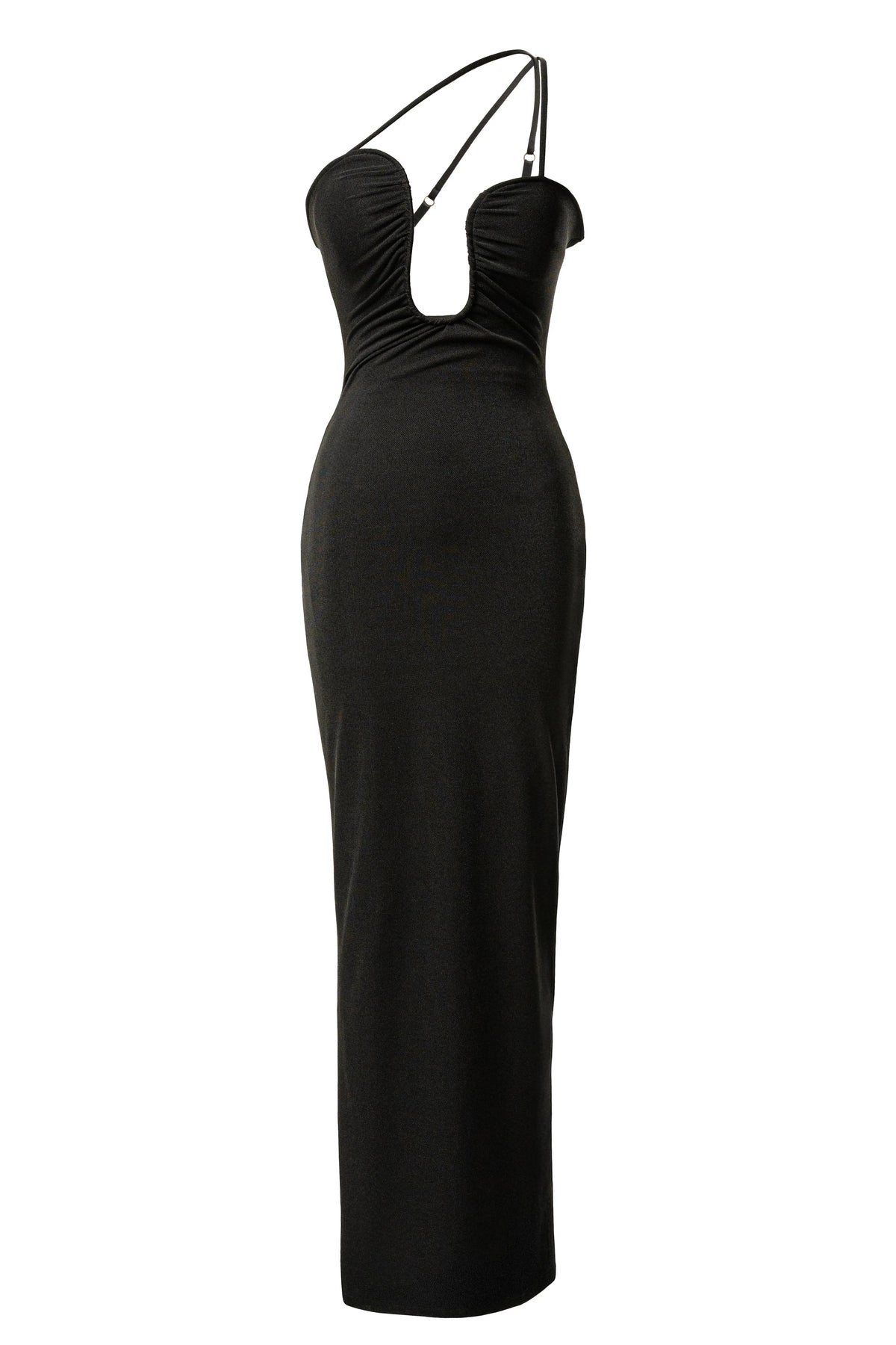 Black Eclipse Plunge Neck Dress