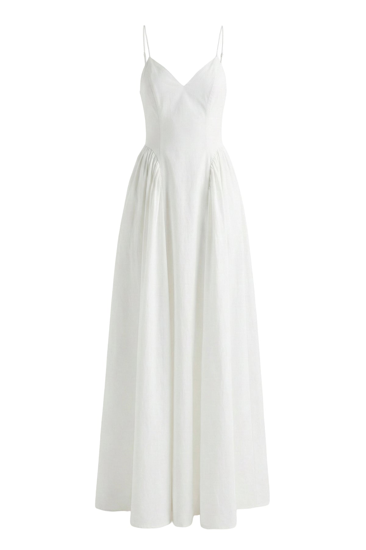 White Sculpted Grace Maxi Dress