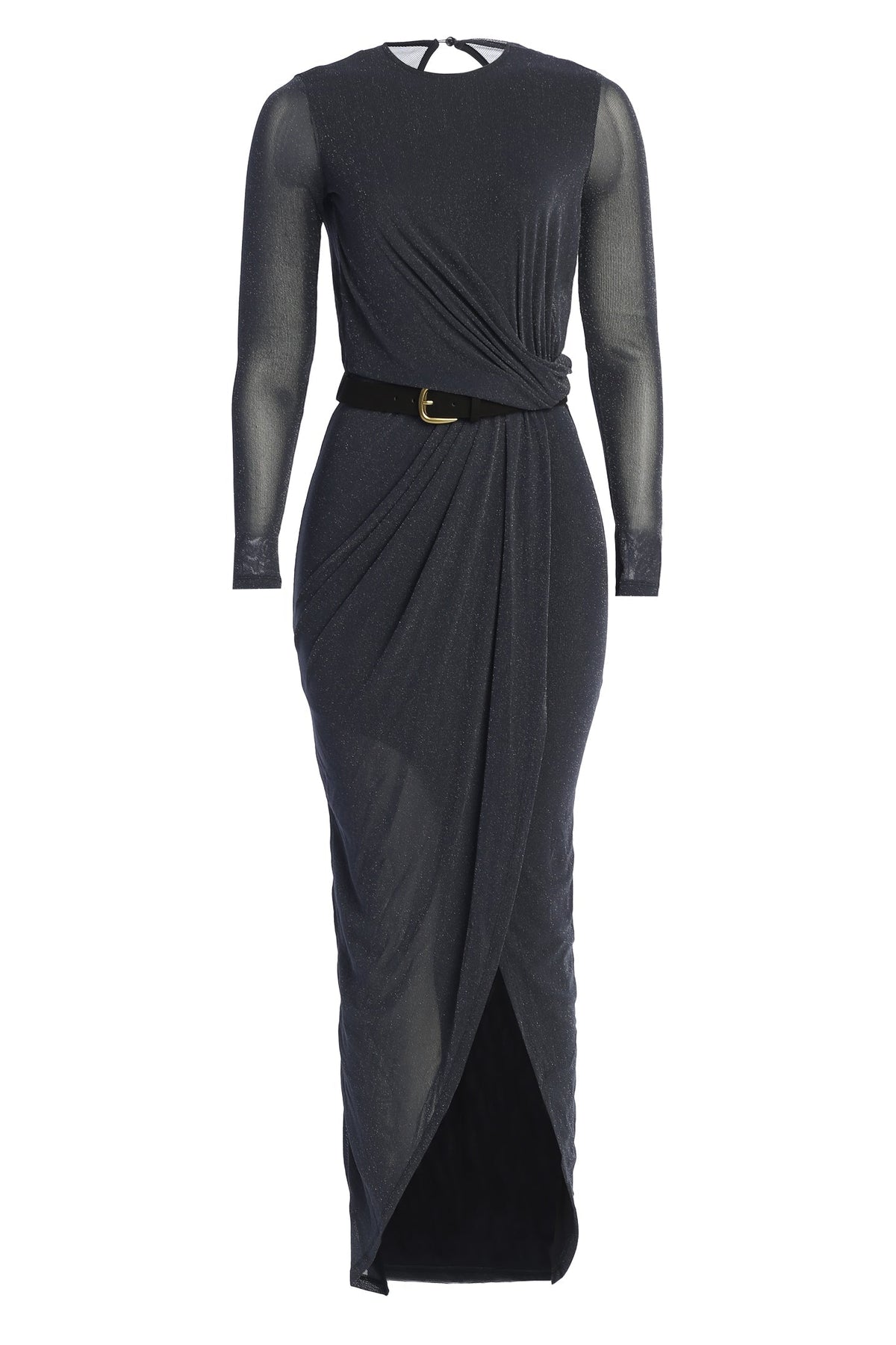 Blue Araceli Gathered Maxi Dress