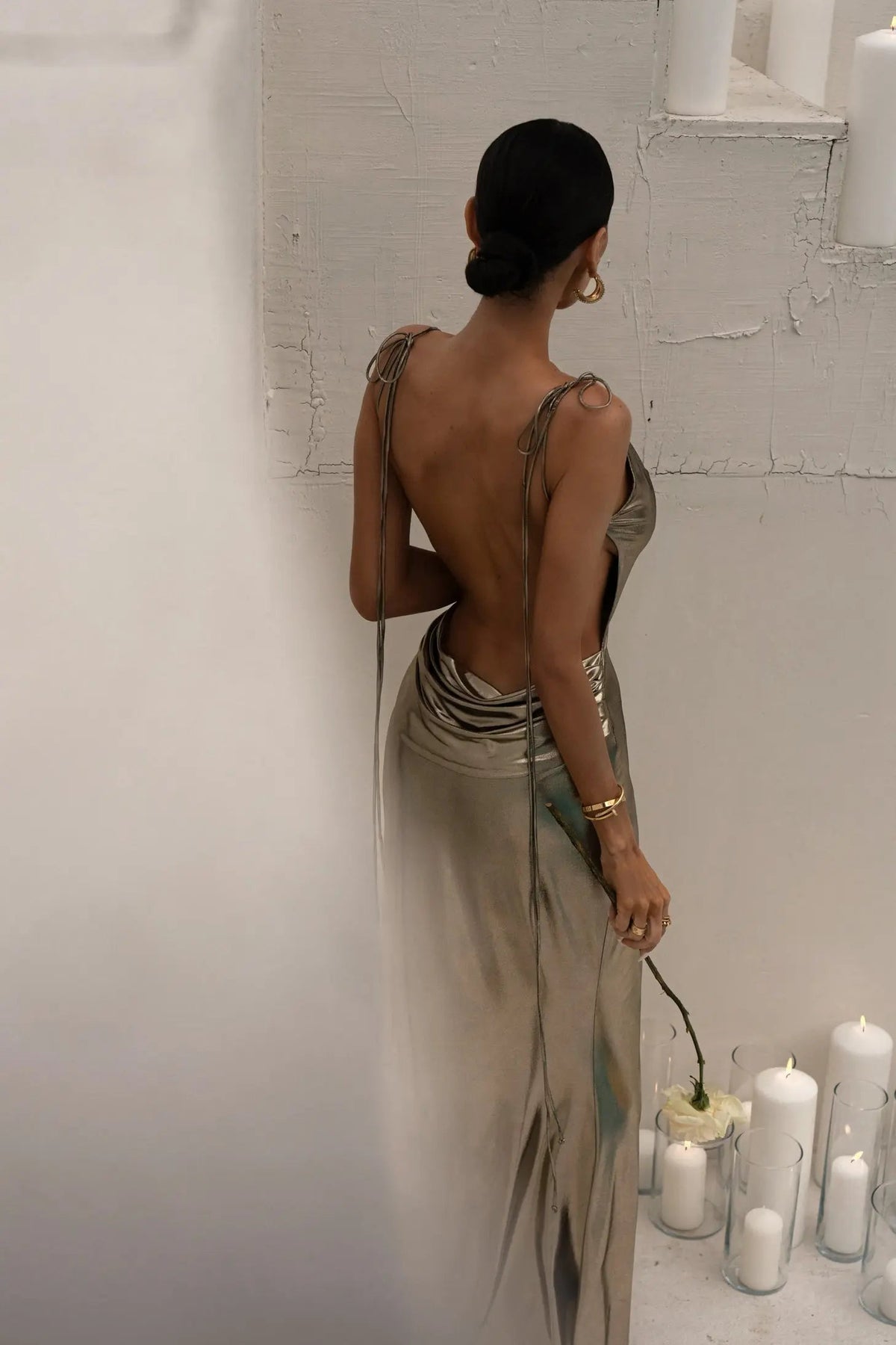 Light Gold Heart of Gold Maxi Dress