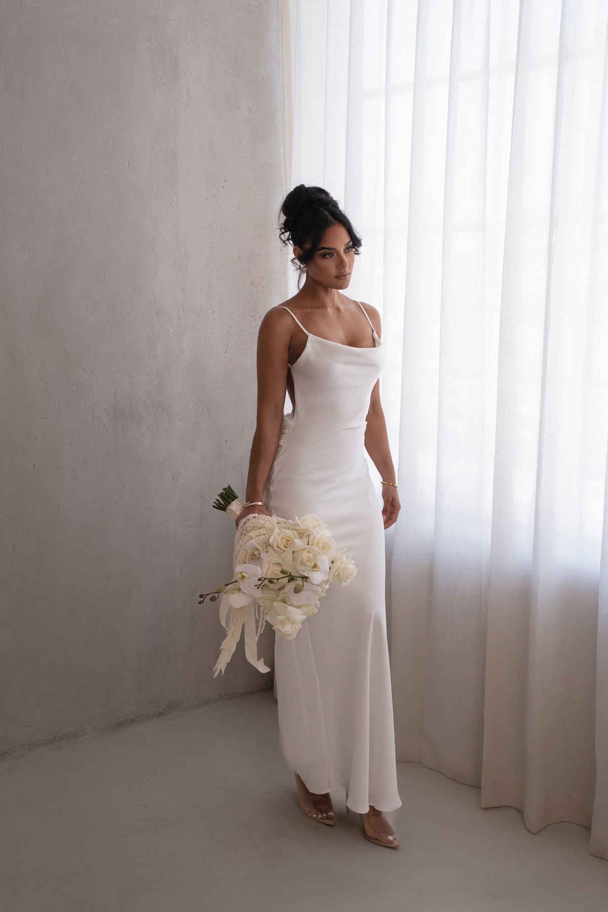 PRE-ORDER Ivory Down The Aisle Satin Gown