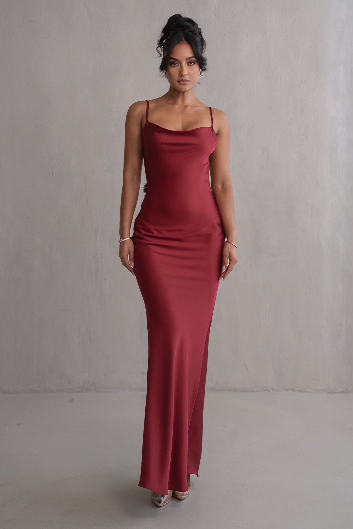 PRE-ORDER Red Down The Aisle Satin Gown