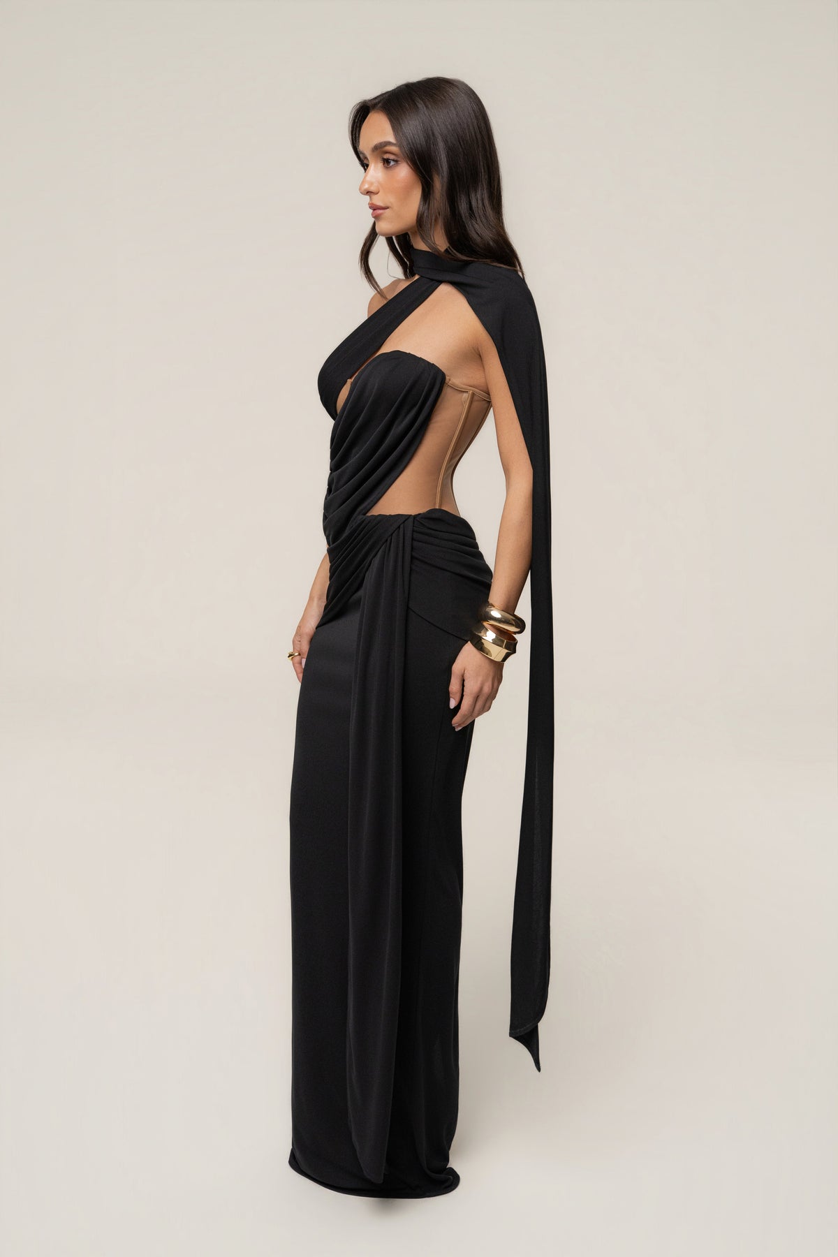 Black Empress of Hearts Maxi Gown