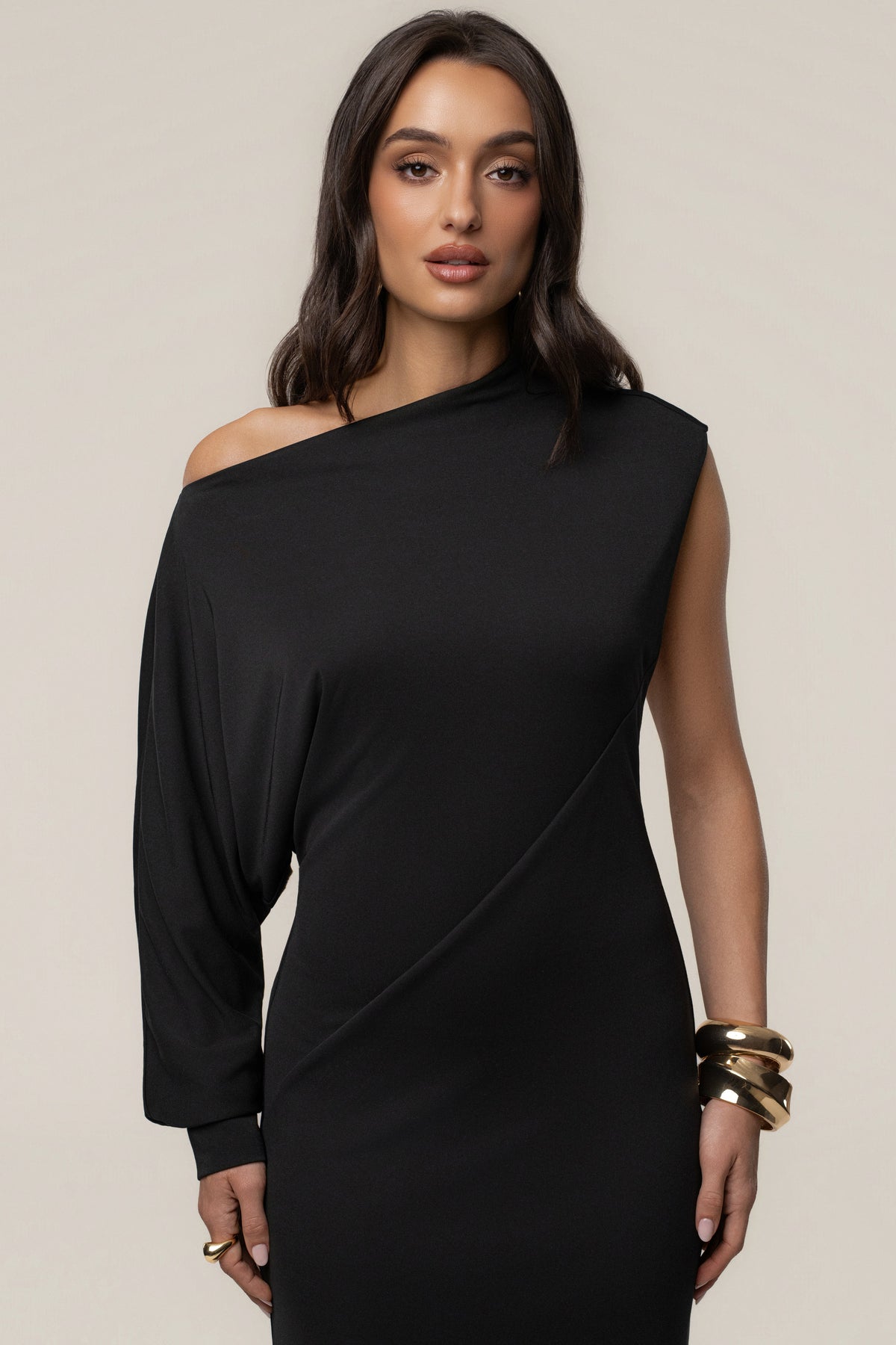 Black Winter Jewel Maxi Dress