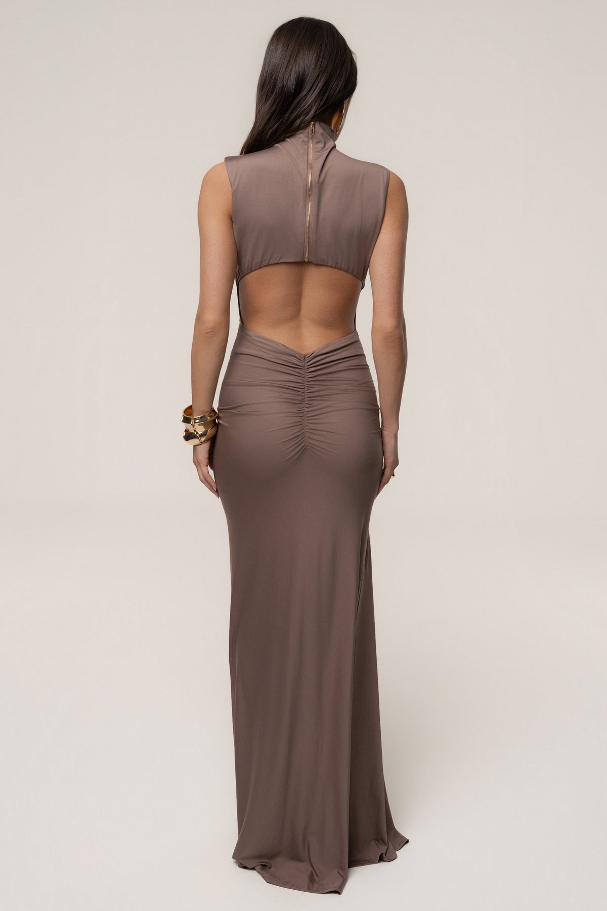 Mocha Kora Sleeveless Maxi Dress