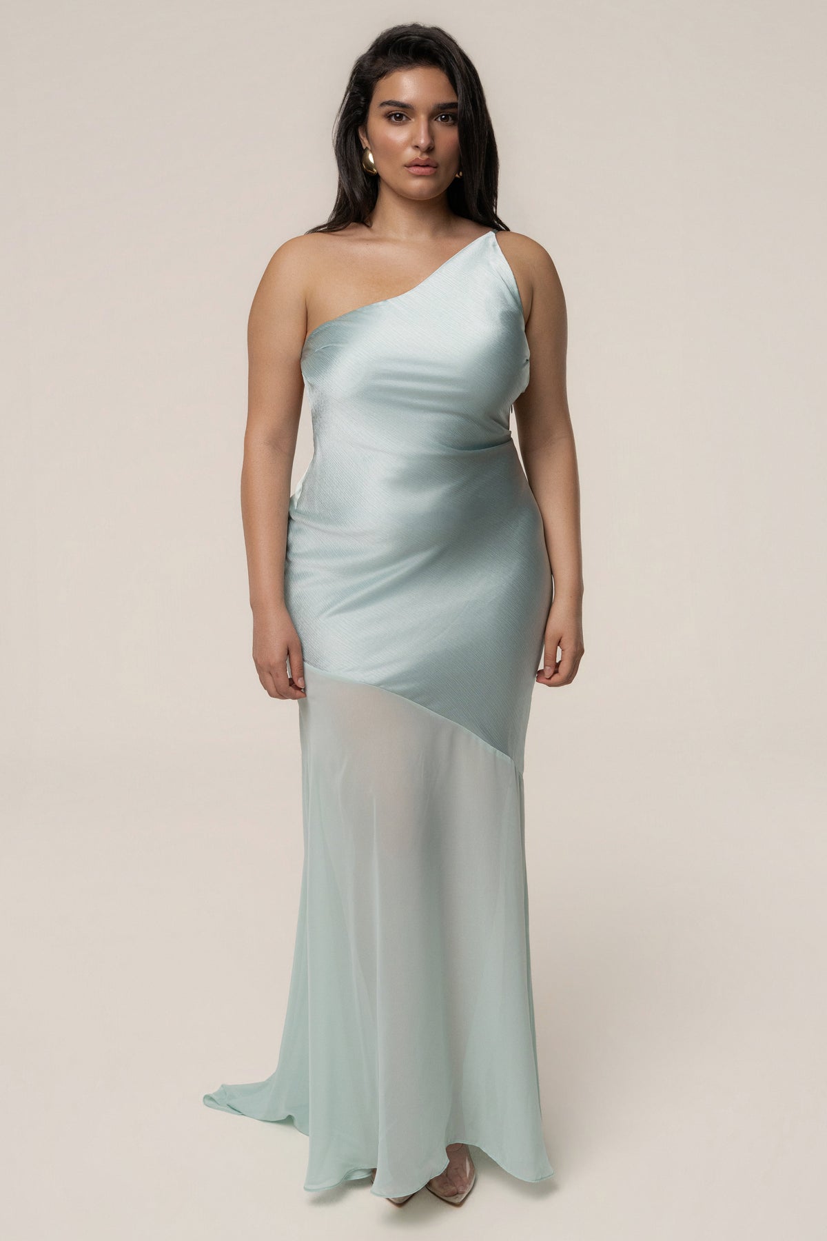 Blue Olivia  One Shoulder Maxi Dress