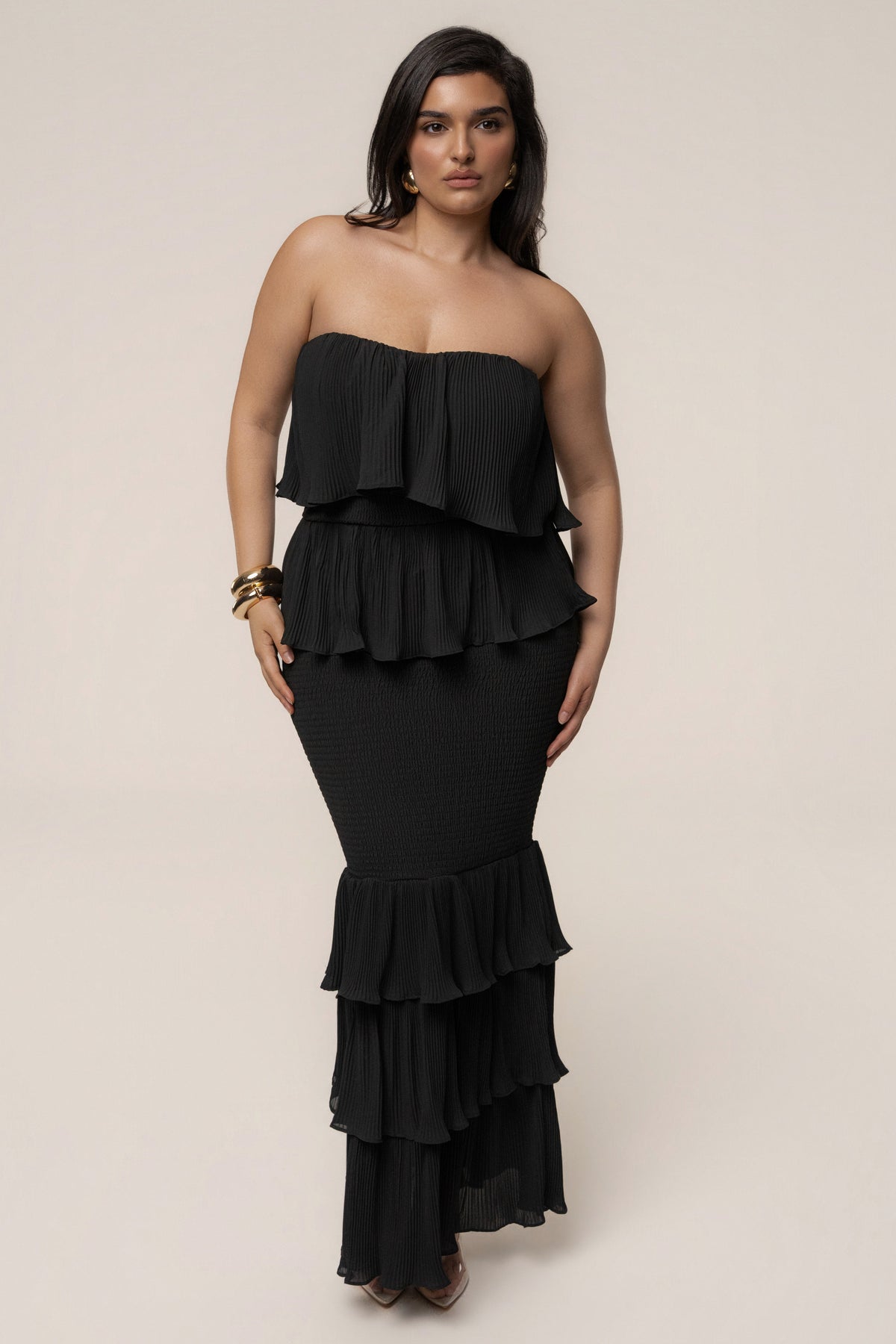 Black Casa Blanca Ruffle Dress