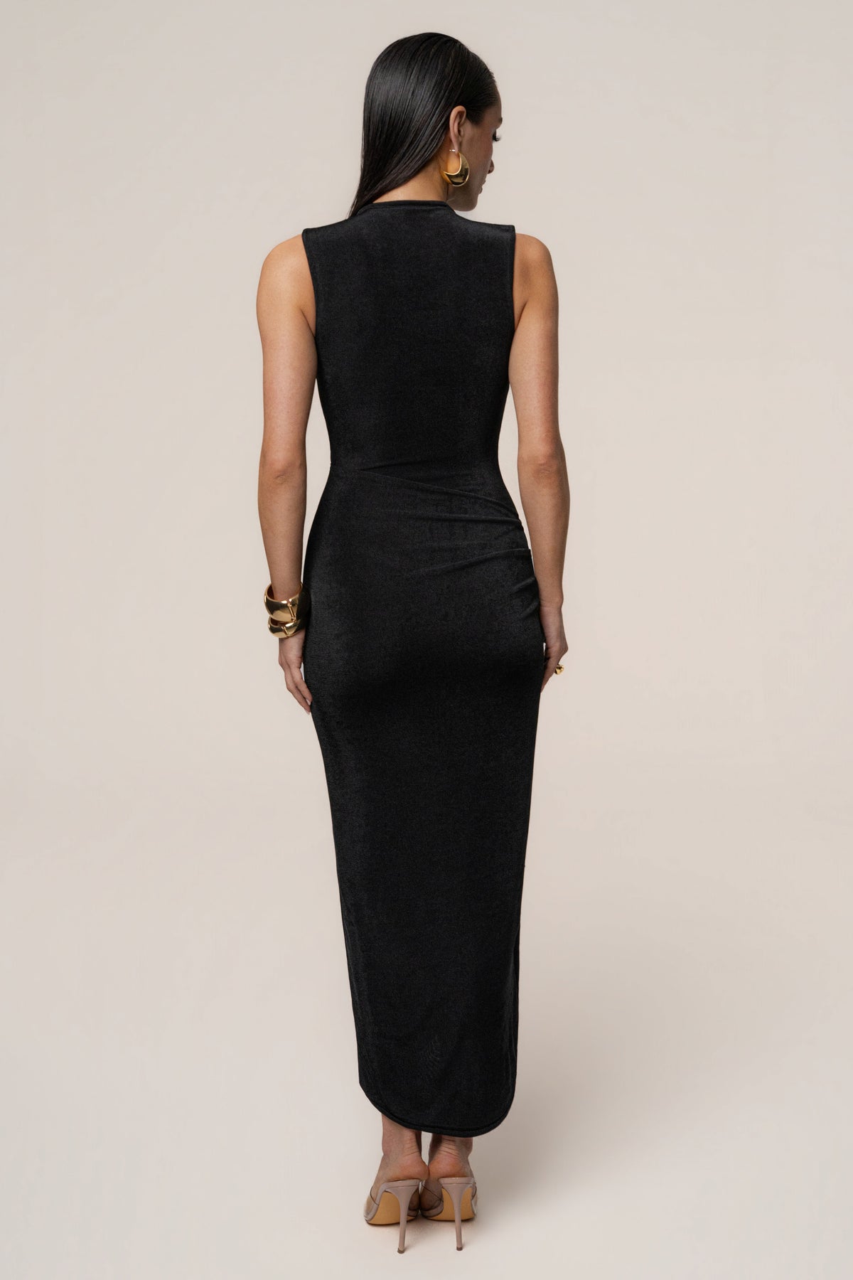 Black Aubree Midi Dress