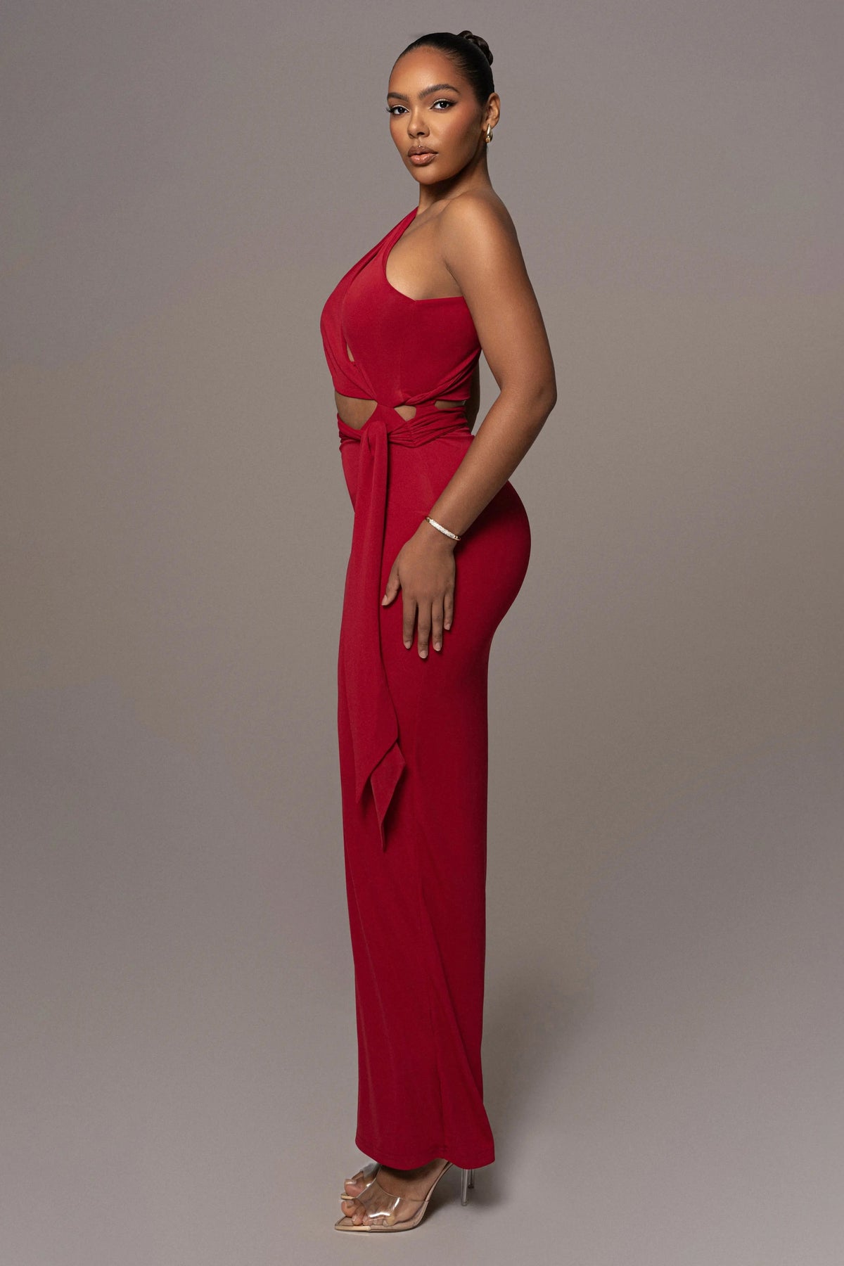Red Athenia Keyhole Maxi Dress