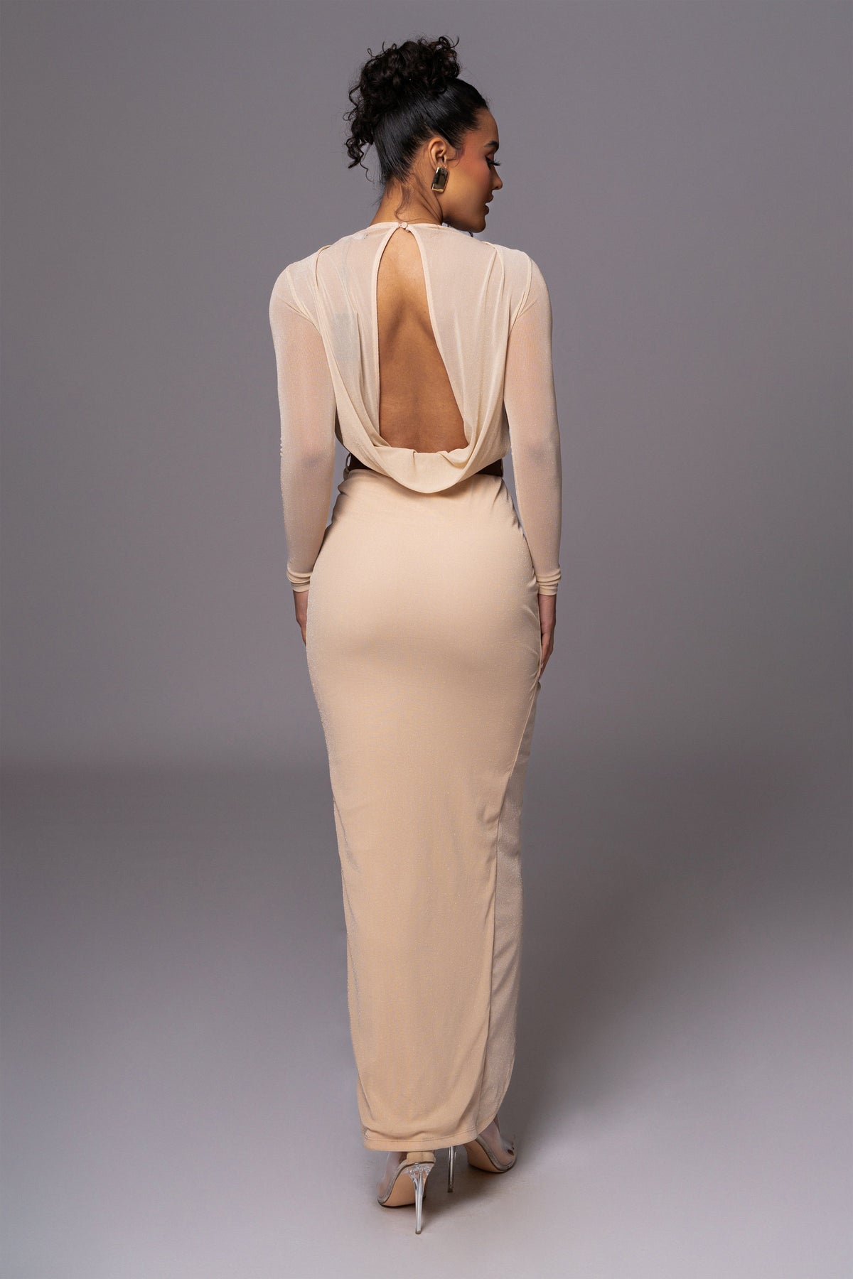 Ivory Araceli Gathered Maxi Dress