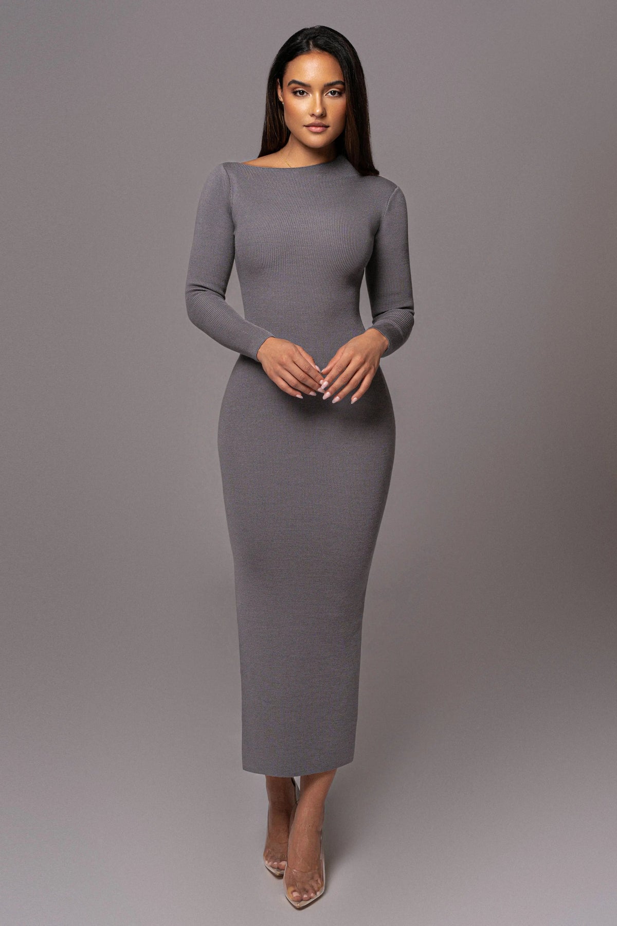 Grey Meant To Be Knit Maxi Dress