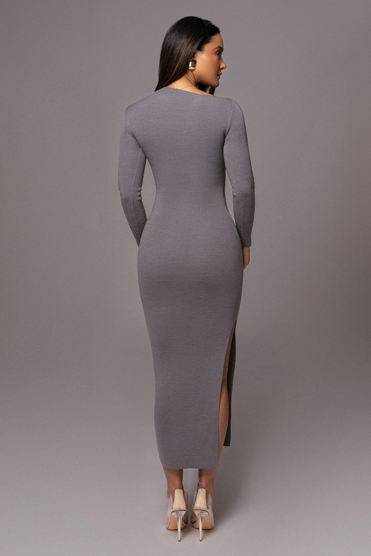 Grey Meant To Be Knit Maxi Dress
