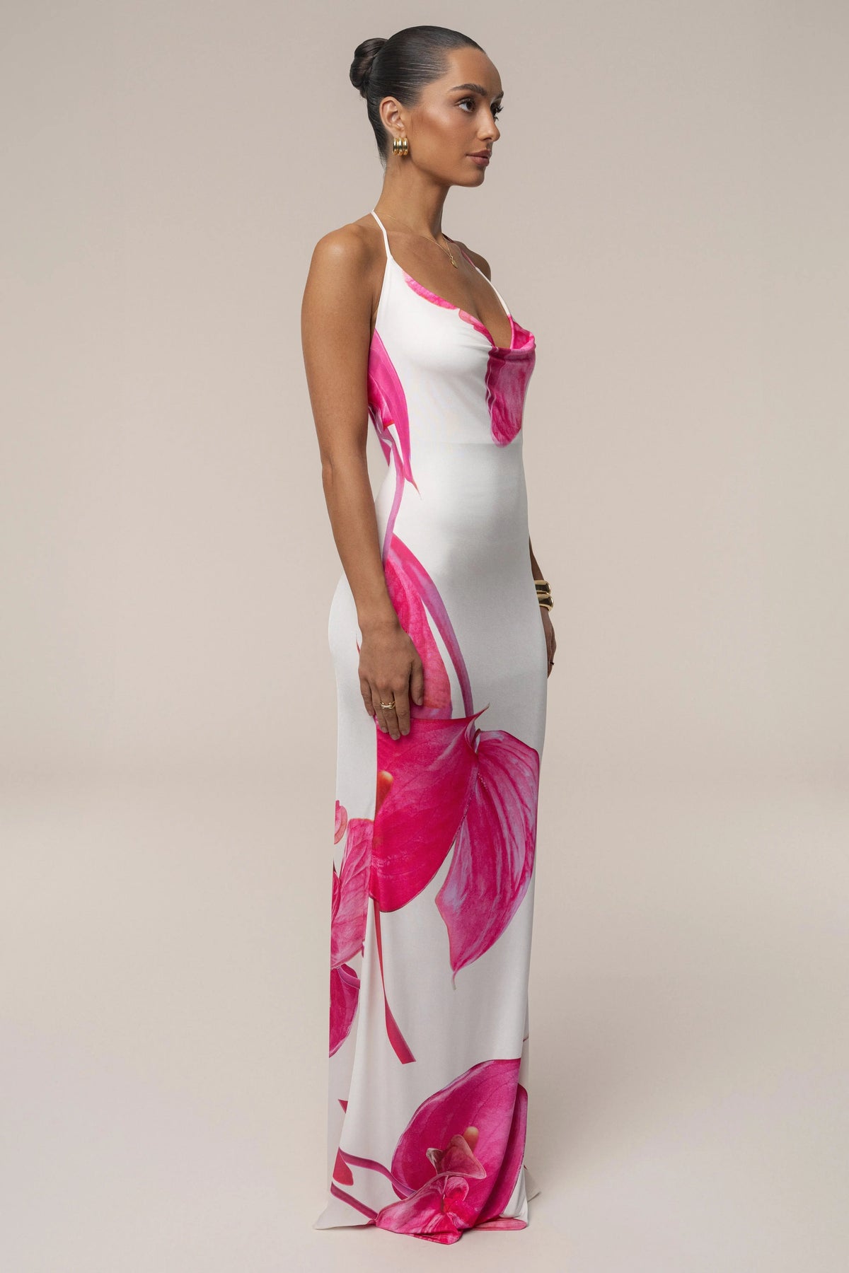 Ivory Midsummer Cowl Neck Dress