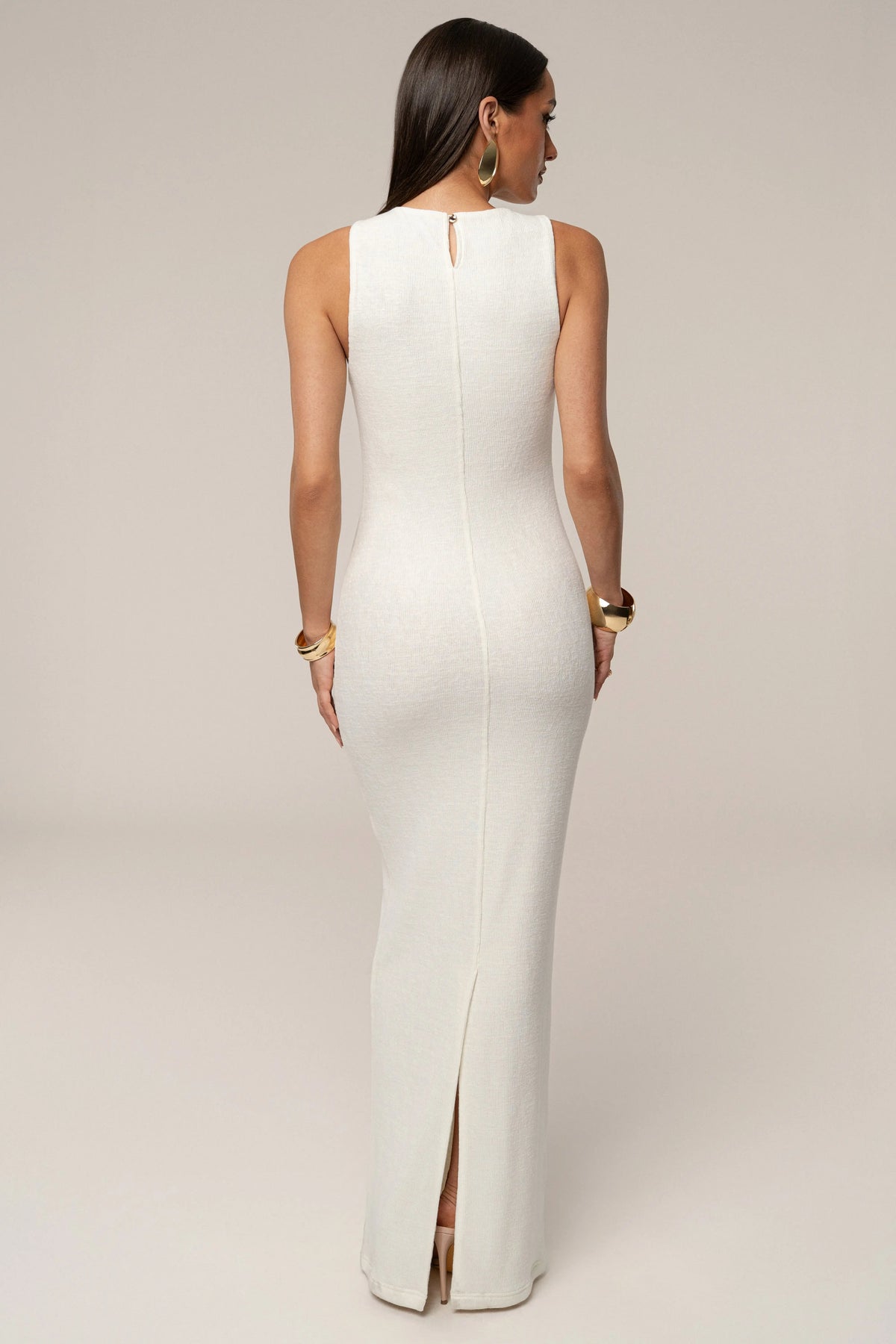 Ivory Alessia Knit Maxi Dress