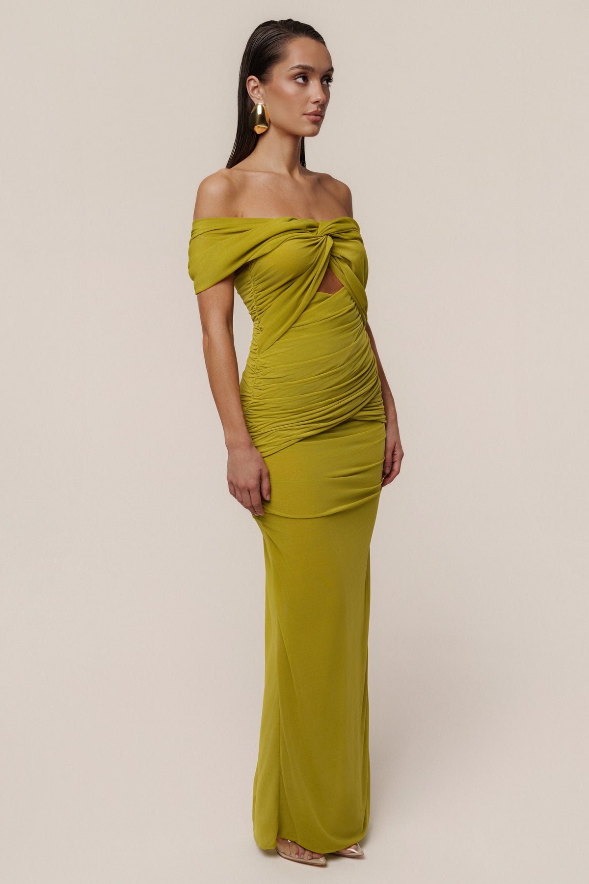 Moss Alessandra Off Shoulder Maxi Dress