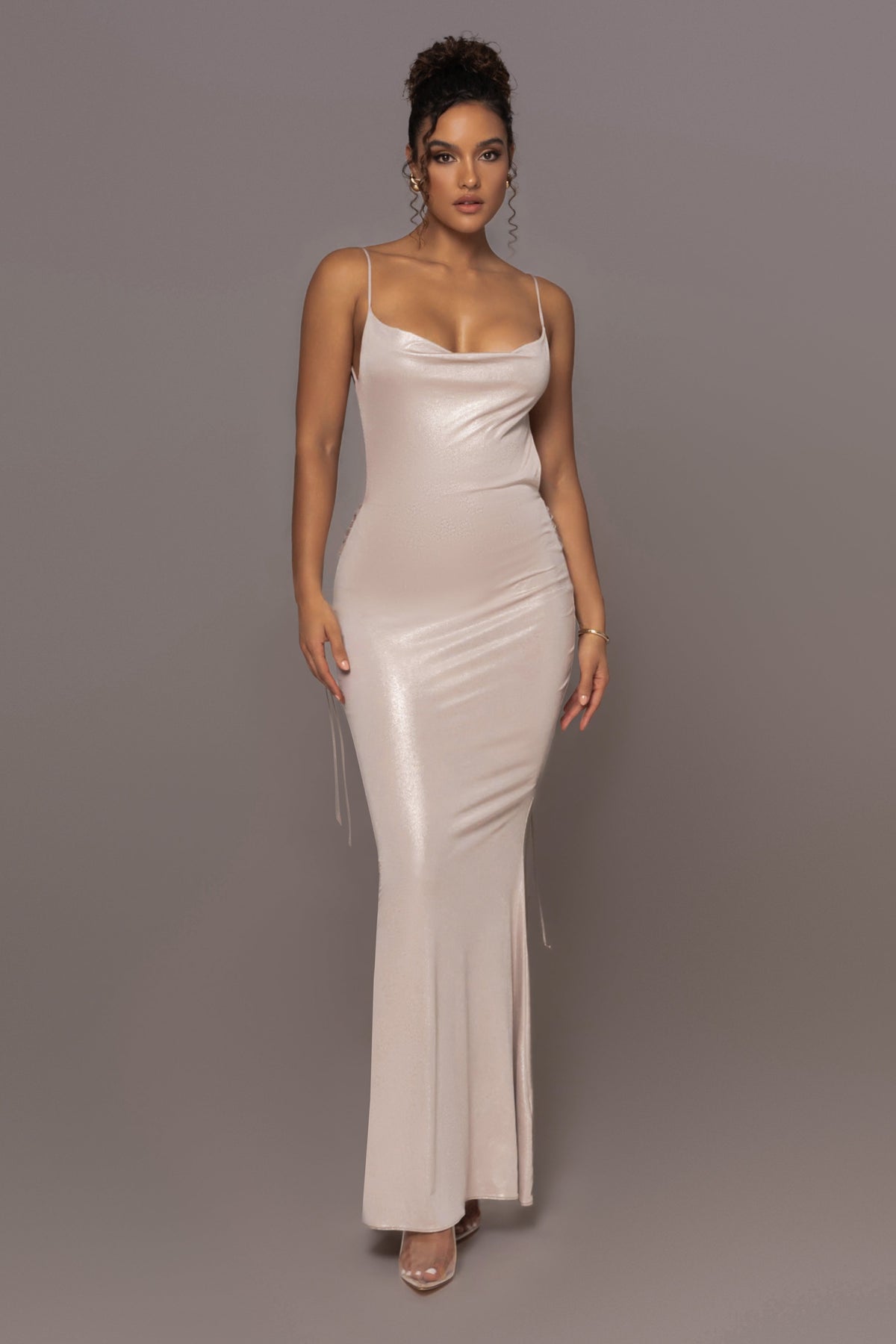 Champagne Heart of Gold Maxi Dress