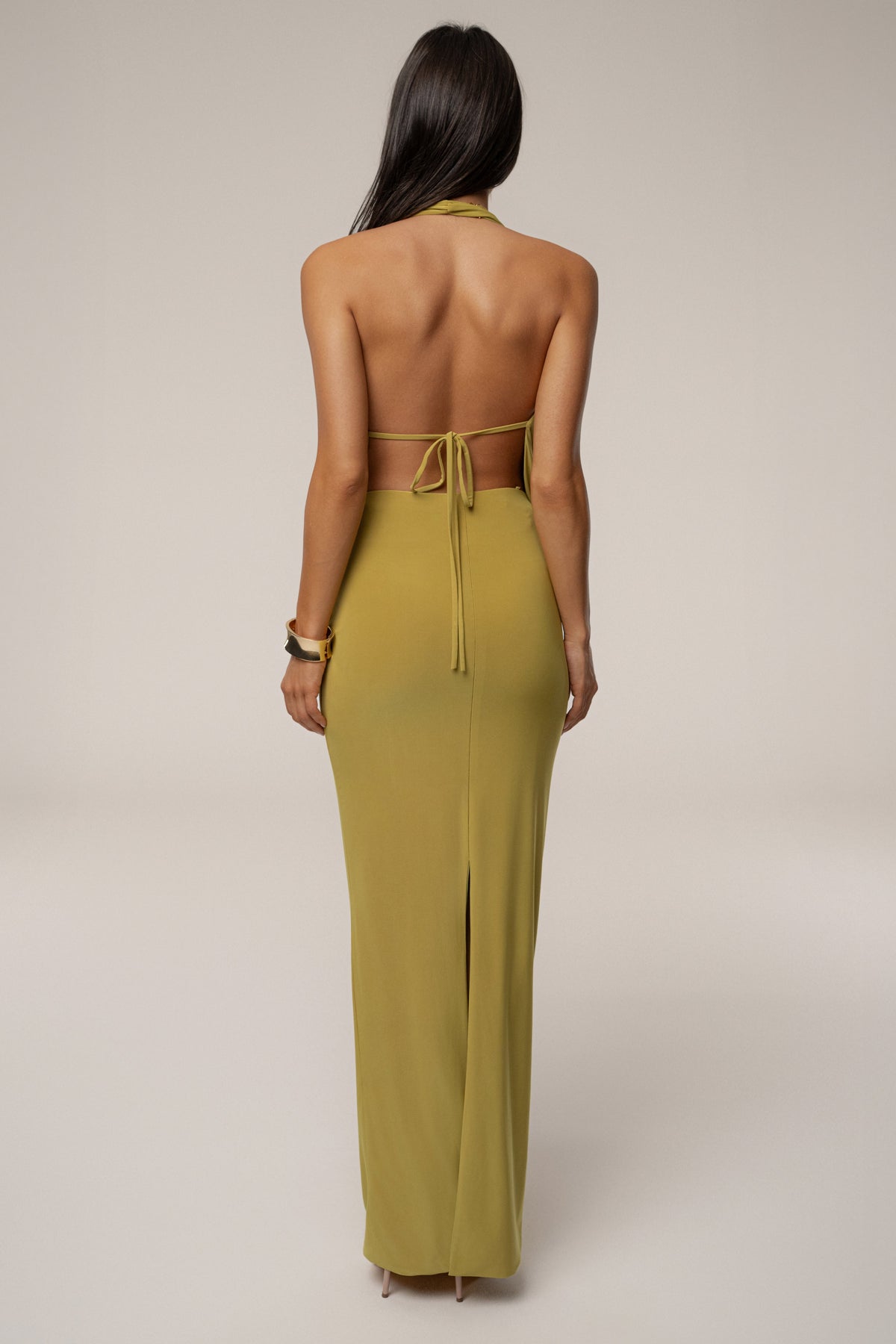 Moss Dawn Draped Maxi Dress