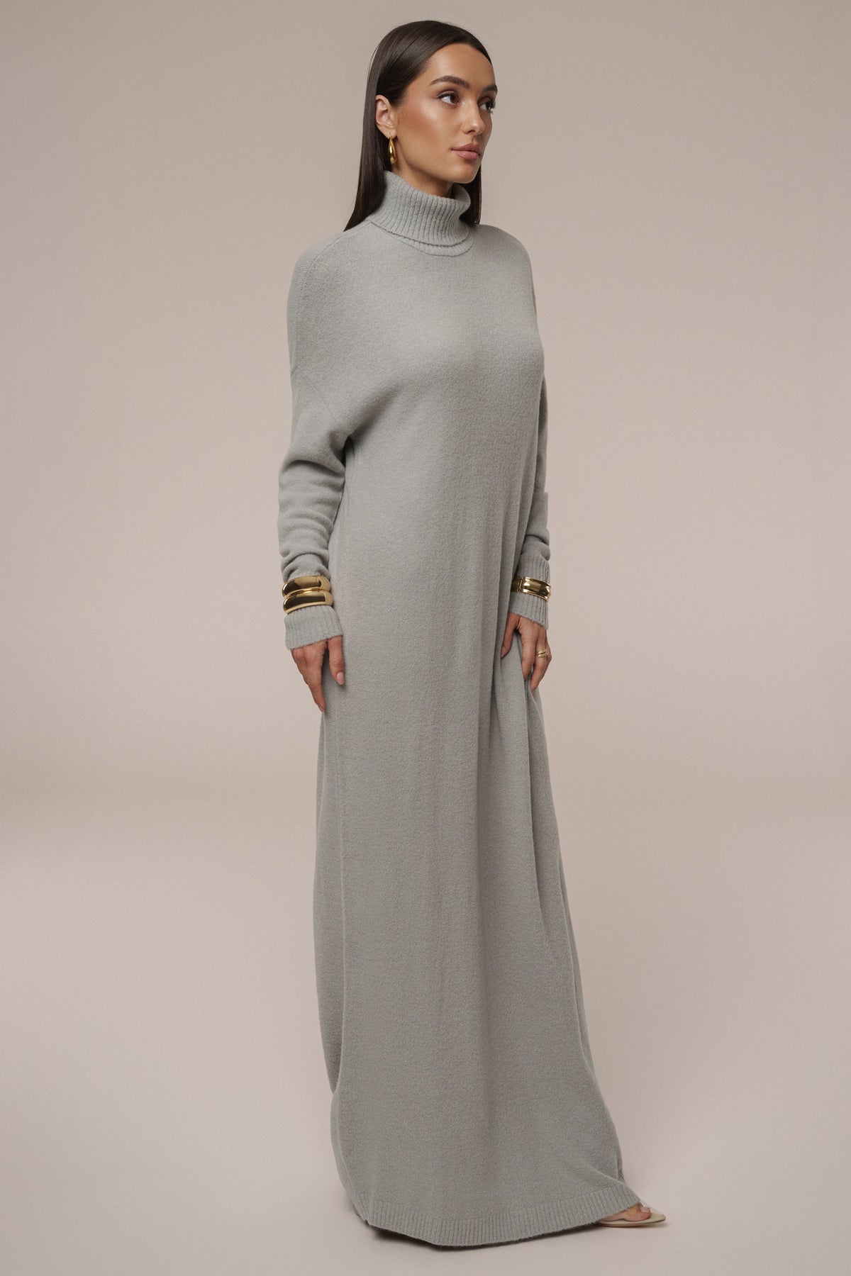 Grey Hartley Knit Maxi Dress