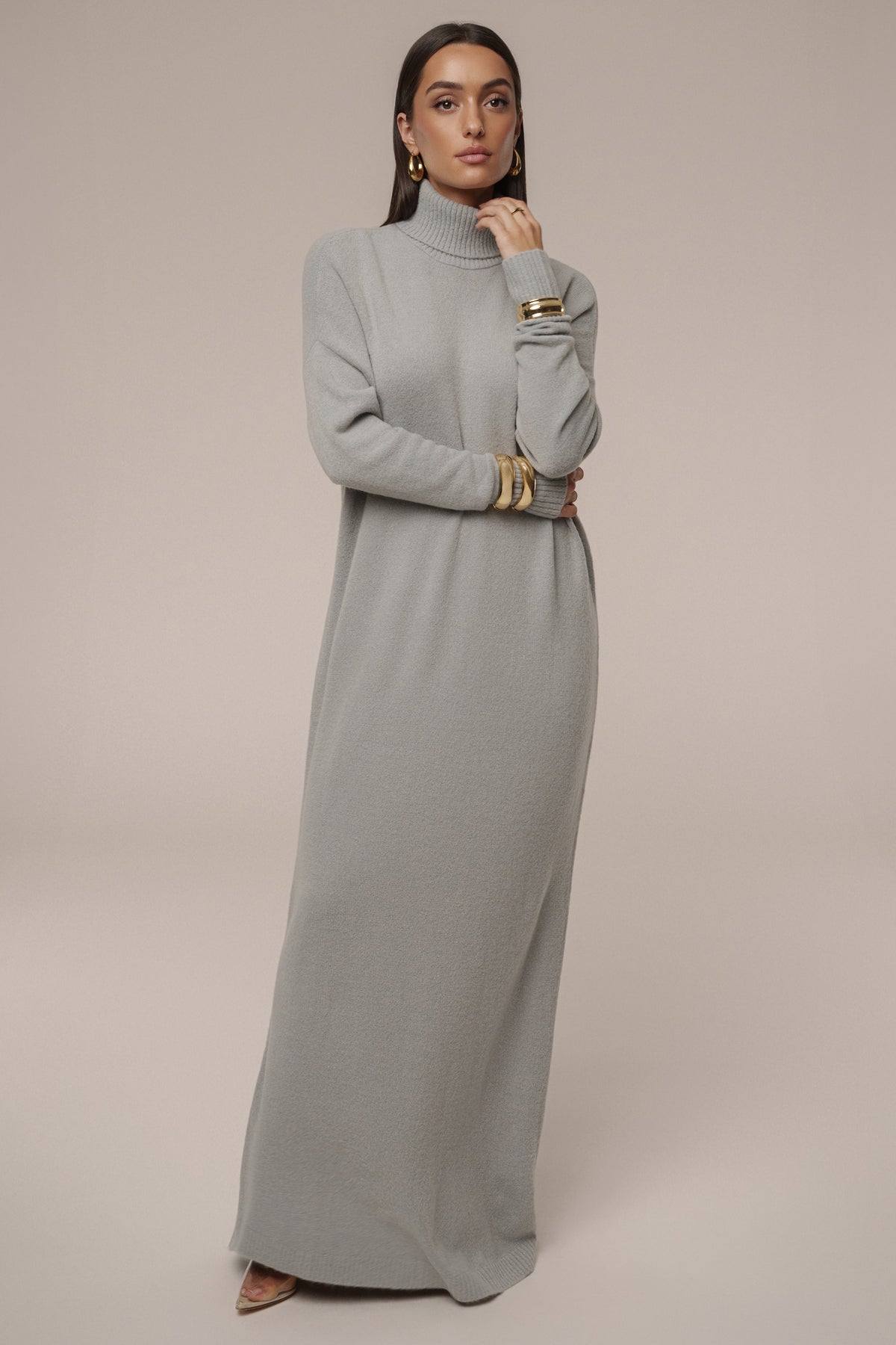 Grey Hartley Knit Maxi Dress