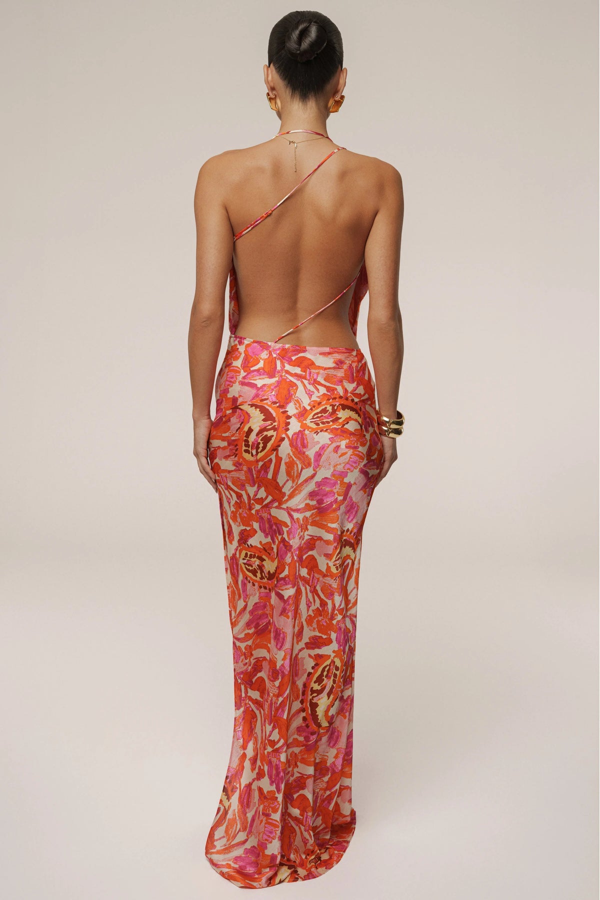 Pink Delmara Cowl Maxi Dress