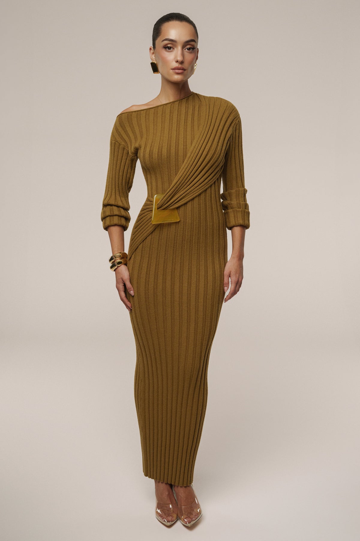 Olive Auttomn Maxi Dress