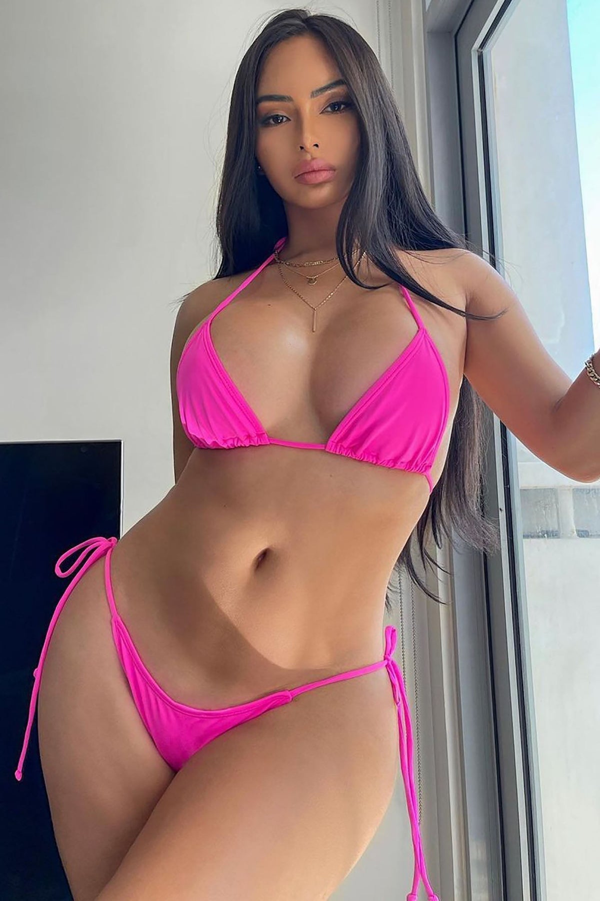 What A Beach Tiny Bikini Set - Pink